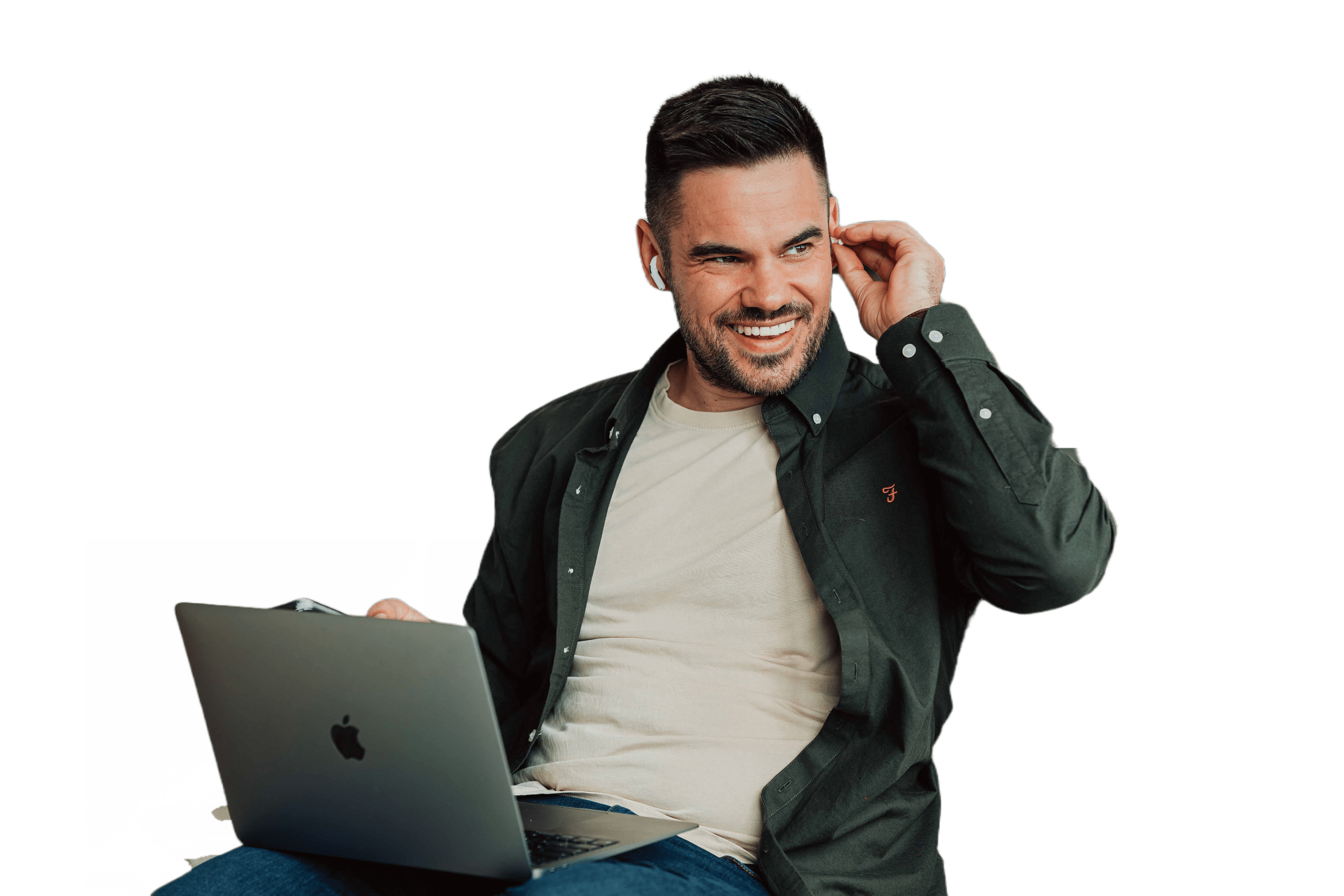 Person on laptop buying amazon products