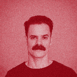 Foto do Kayo Dante pixelada, artistica