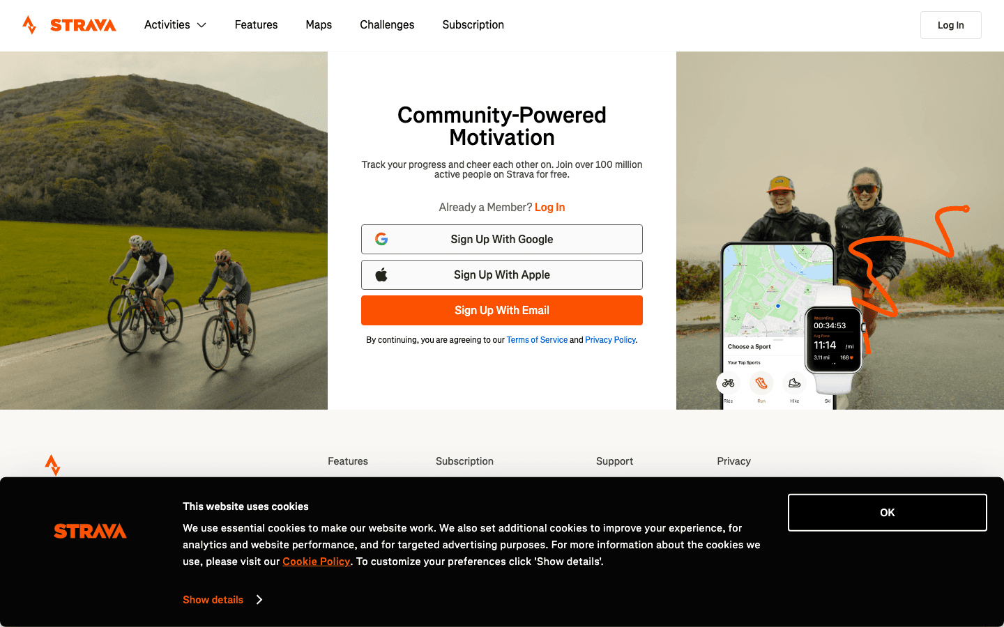 Strava app screenshot