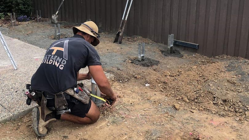 All Trend Building builder working on a residential renovation site in Brisbane