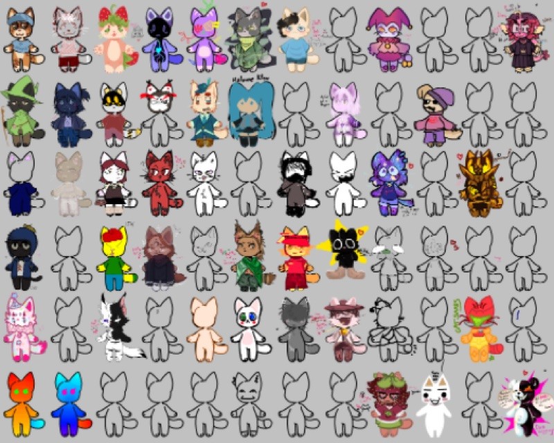 make a little cat character with this base I made!