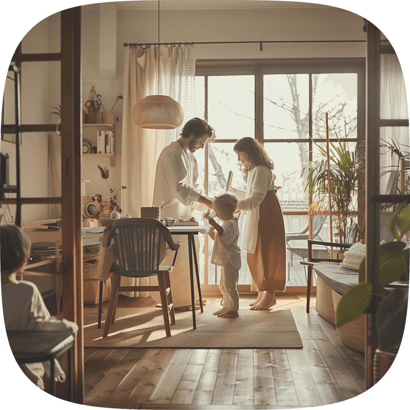 This interface showcases a teleconsultation session with a patient, highlighting the patient's video front and center, and all relevant medical and personal information neatly organized around the video feed. This design focuses on usability, emphasizing the interaction between the doctor and the patient.