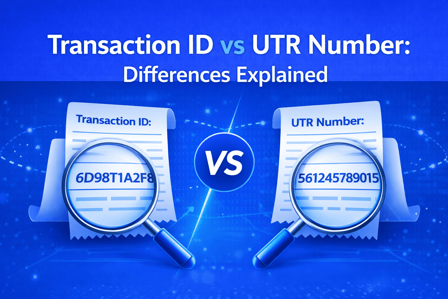 Infinity| Transaction ID vs UTR Number: Differences Explained