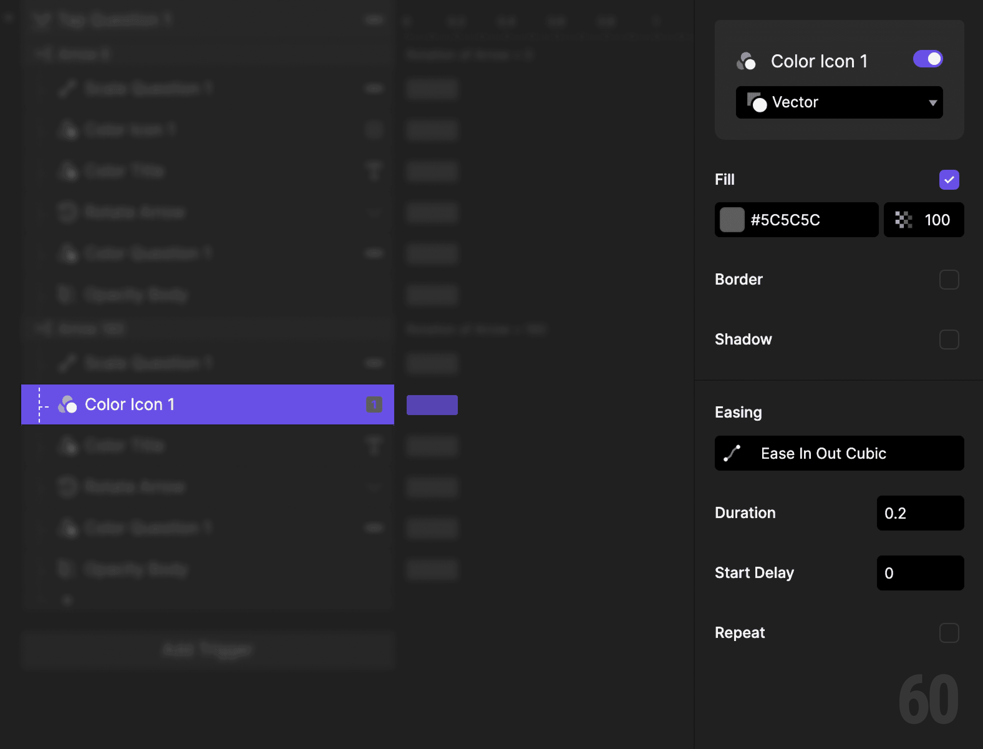This is a screenshot of Step 11: Reset item icon color.