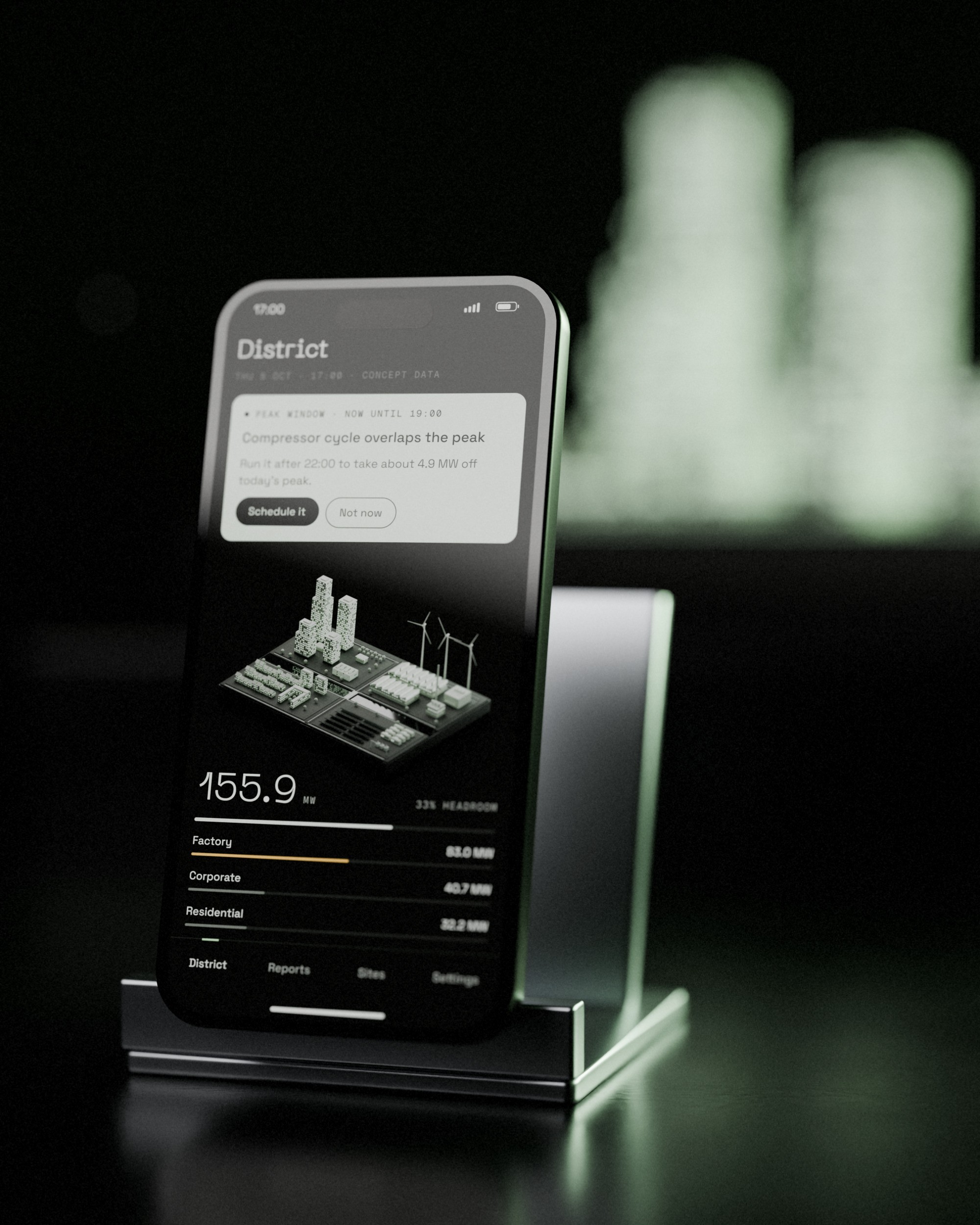 The peak, on a phone