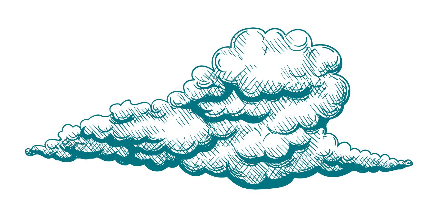 Line drawing of cloud