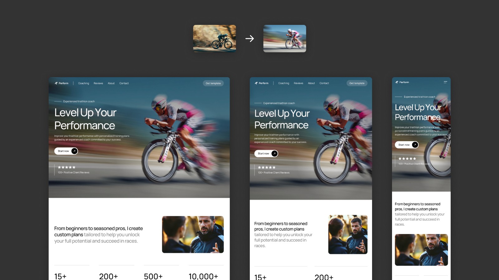 Making changes on the desktop breakpoint