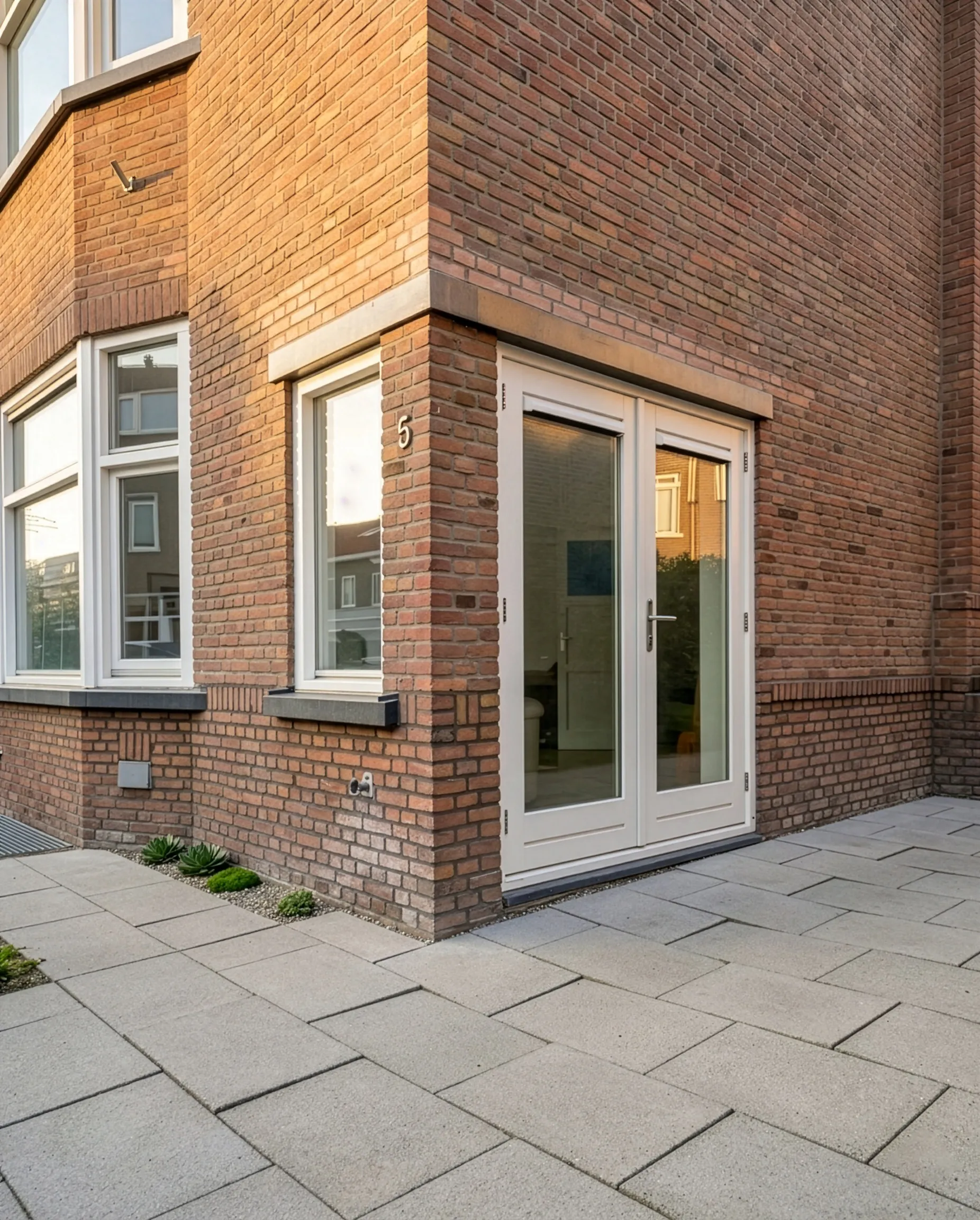 Kunststof achterdeur en kozijnen geplaatst aan de Alkmaarsestraat in Den Haag