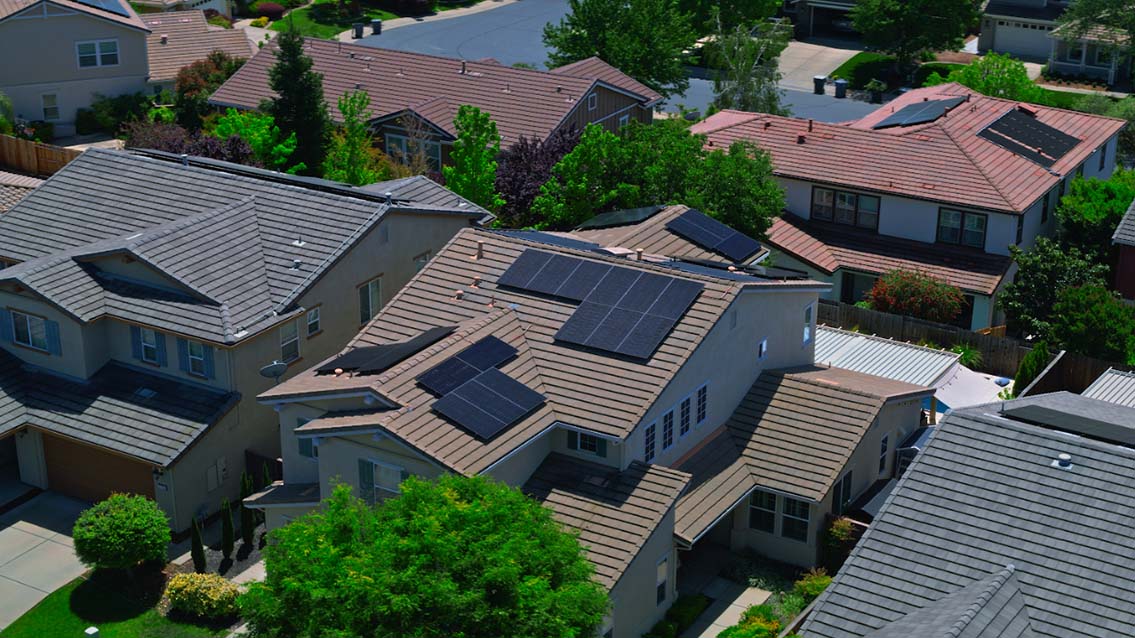 residential solar on home in Rocklin, CA