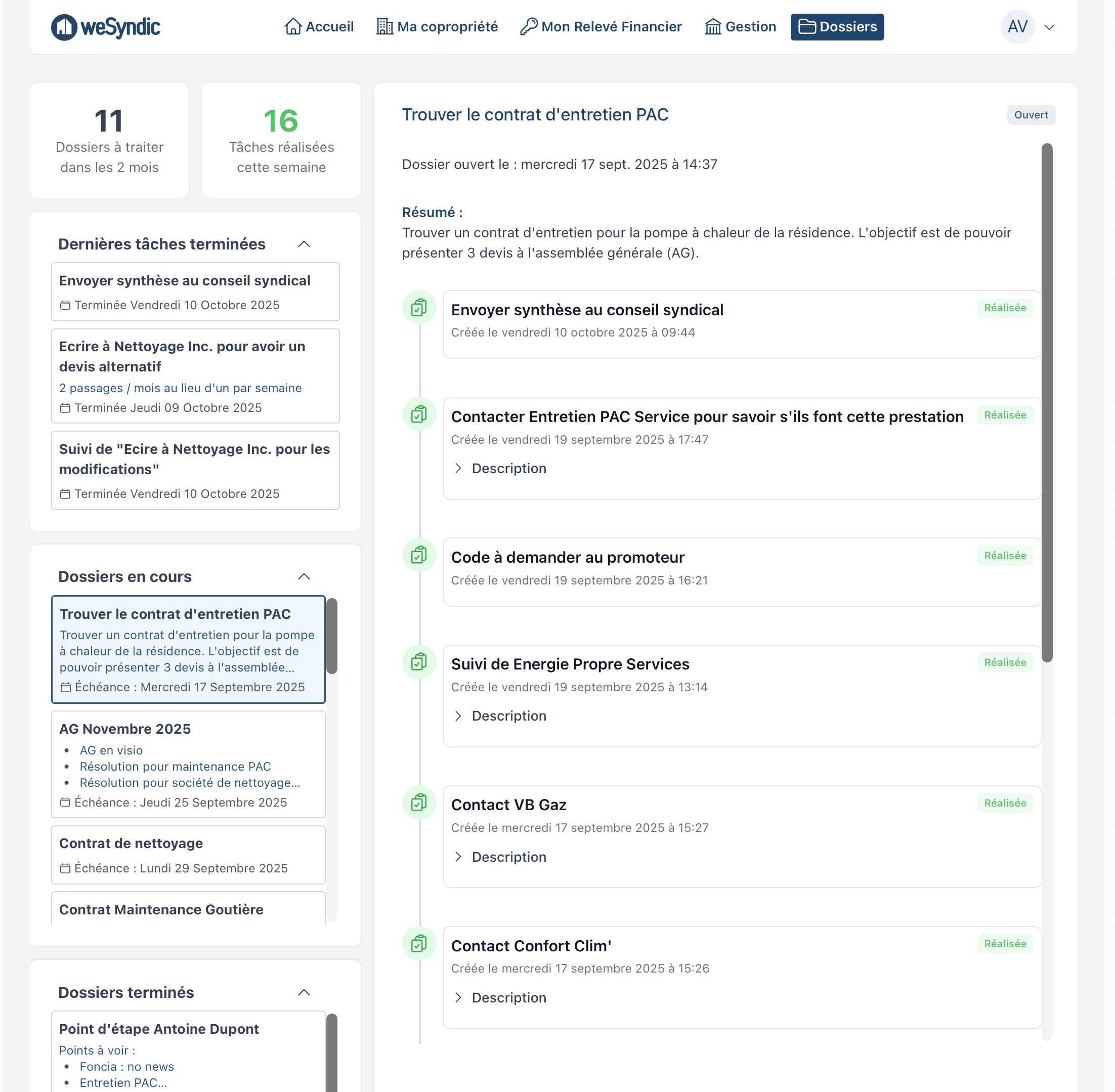 Les dossiers Extranet