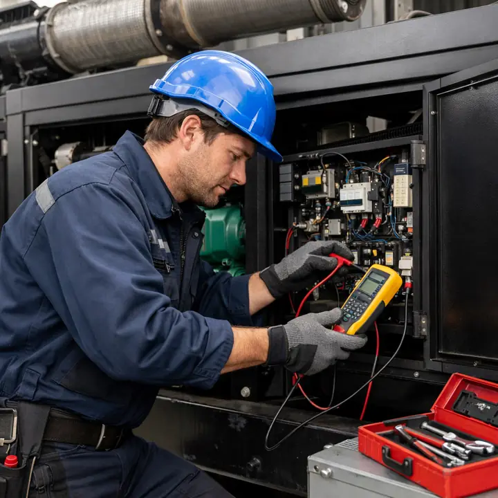 notstromaggregat techniker wartung diagnose