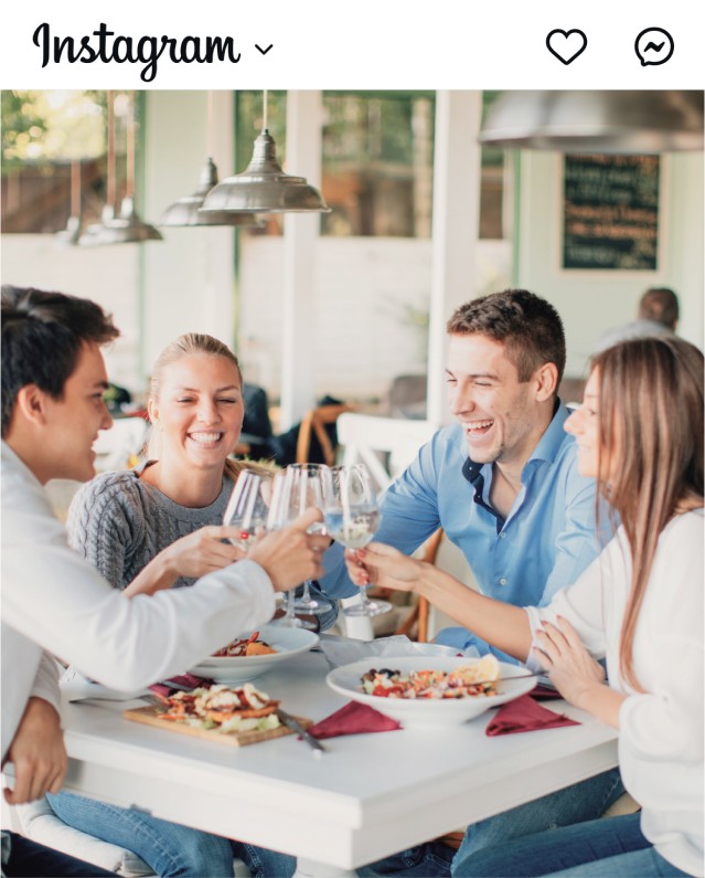 Freunde in einem Restaurant