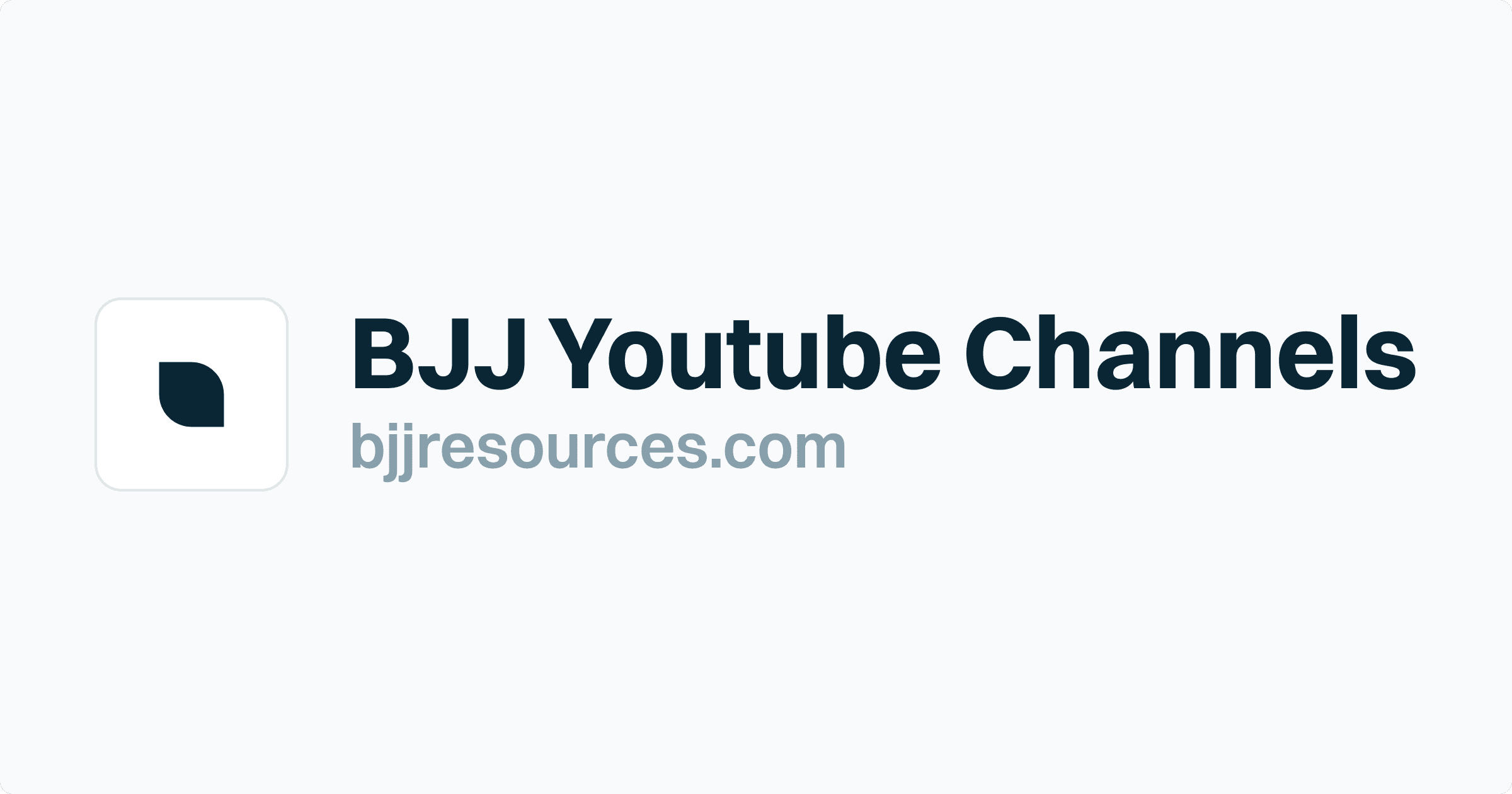 BJJ Resources BJJ Youtube Channels