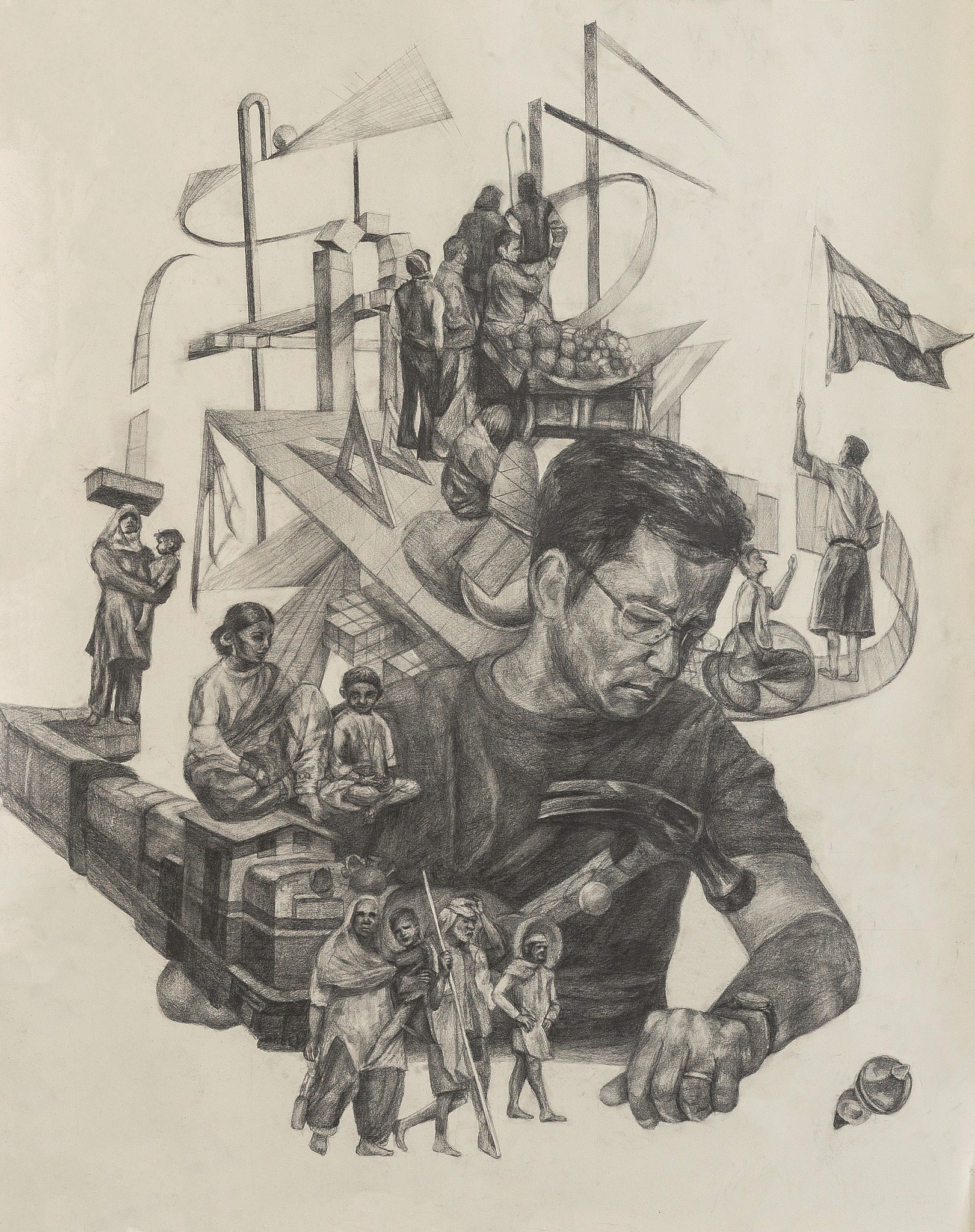 Corner view of a sleek smartphone with water droplets on its matte blue frame.