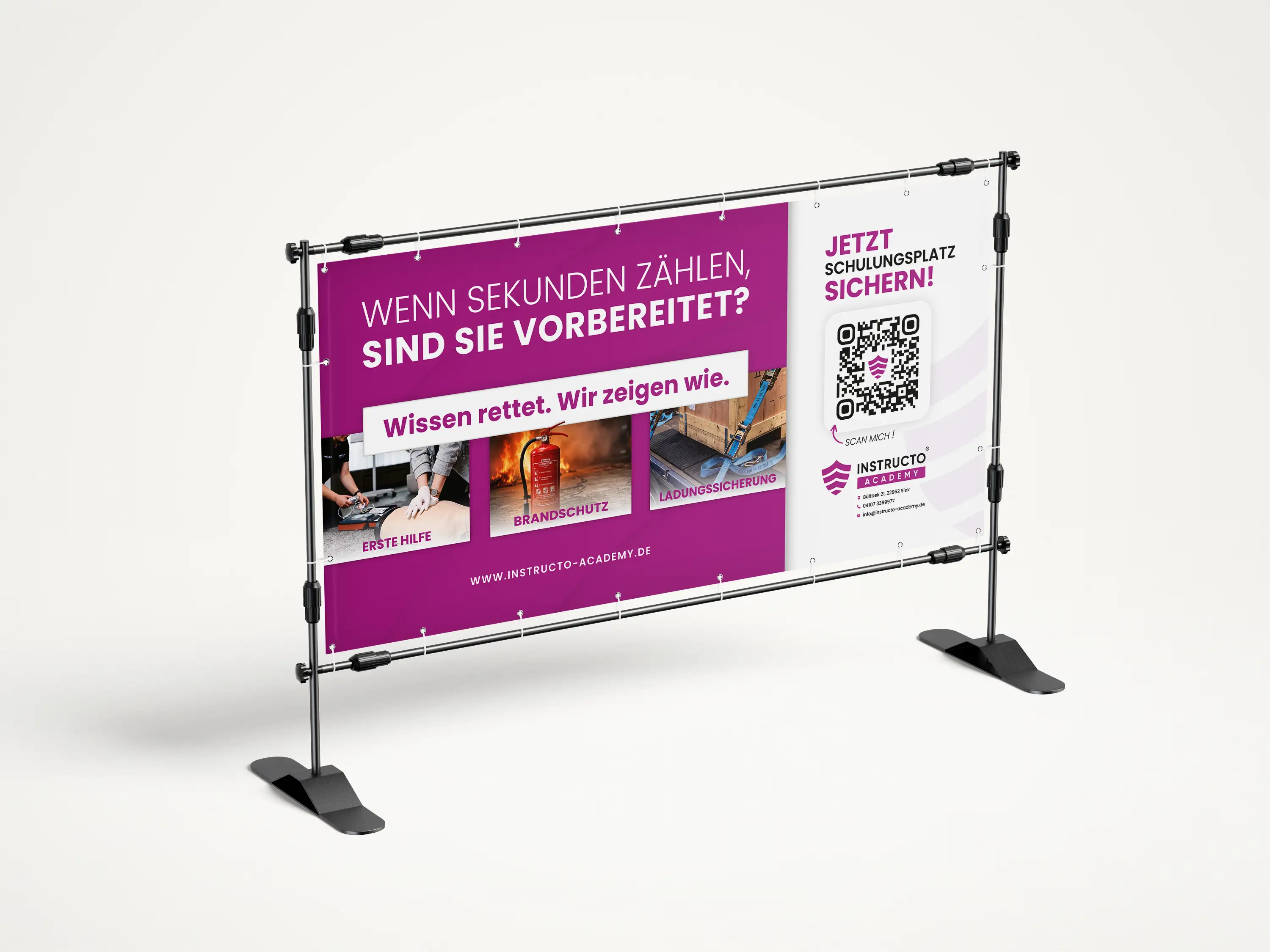 Banner der Instructo Academy für das Kursangebot