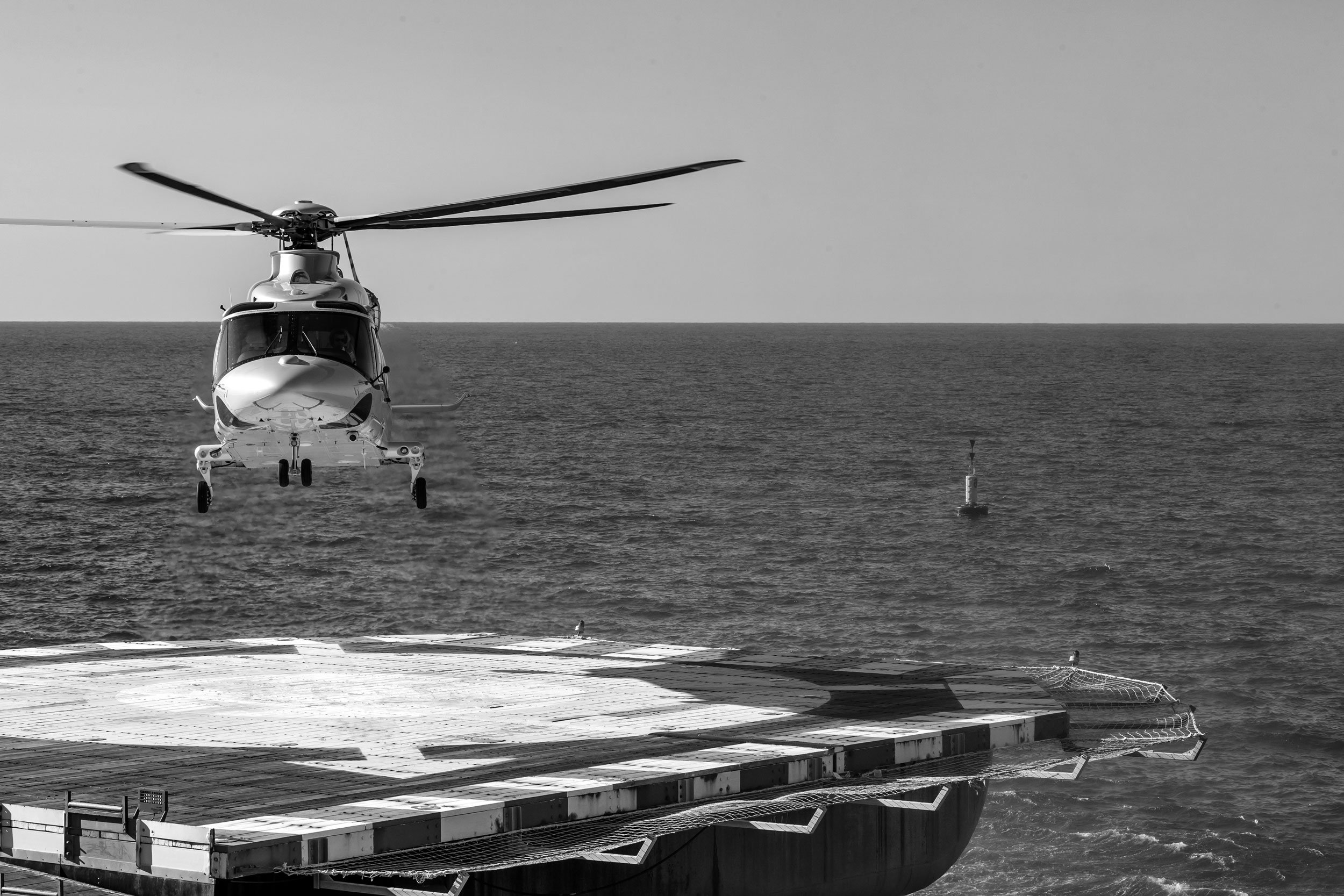 Helicopter landing at Monaco