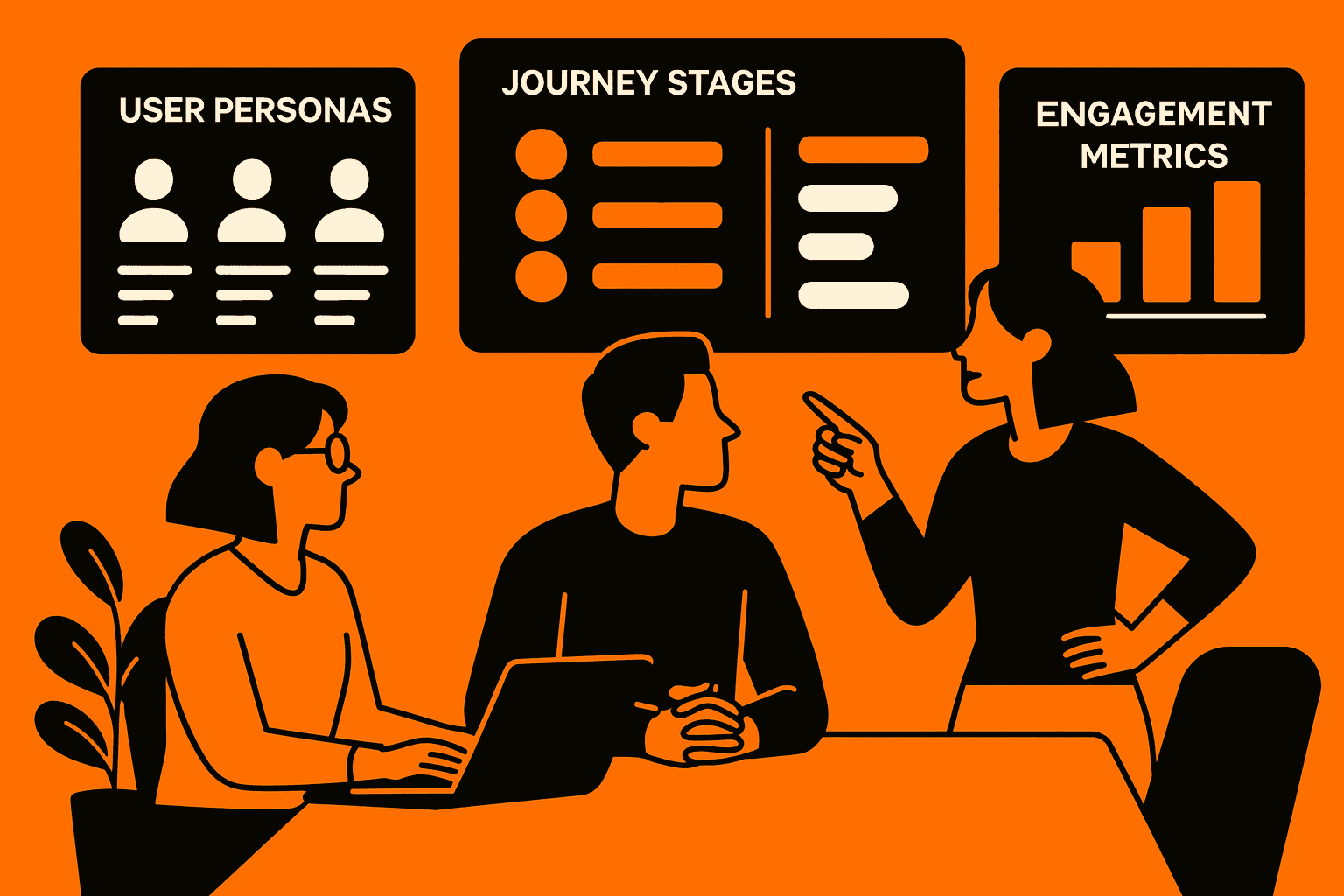 UX team validating user personas with behavioral segmentation dashboards