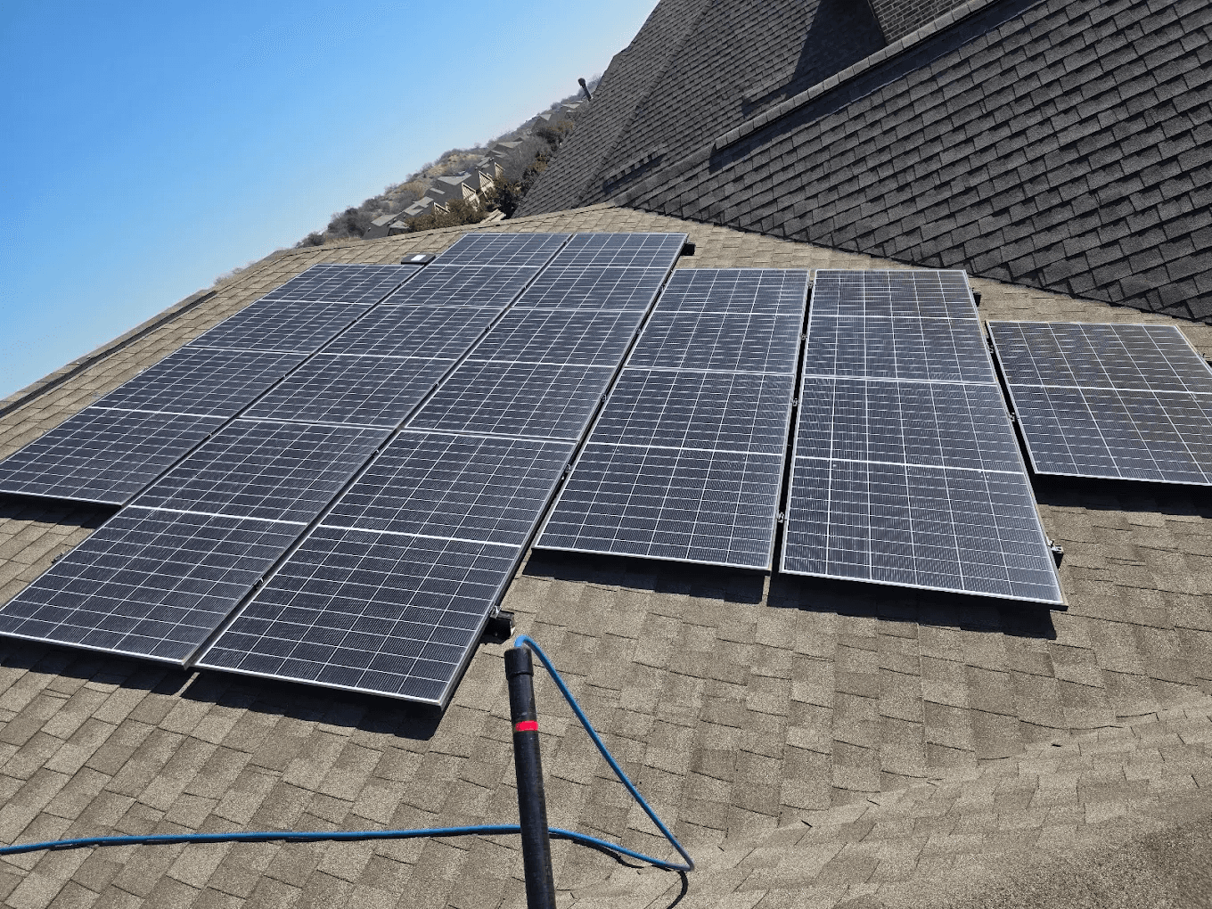 residential solar panels after cleaning