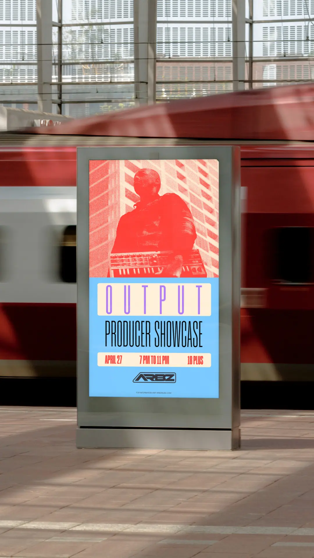 ARBZ — Digital subway sign promoting ARBZ performance — Campaign advertising