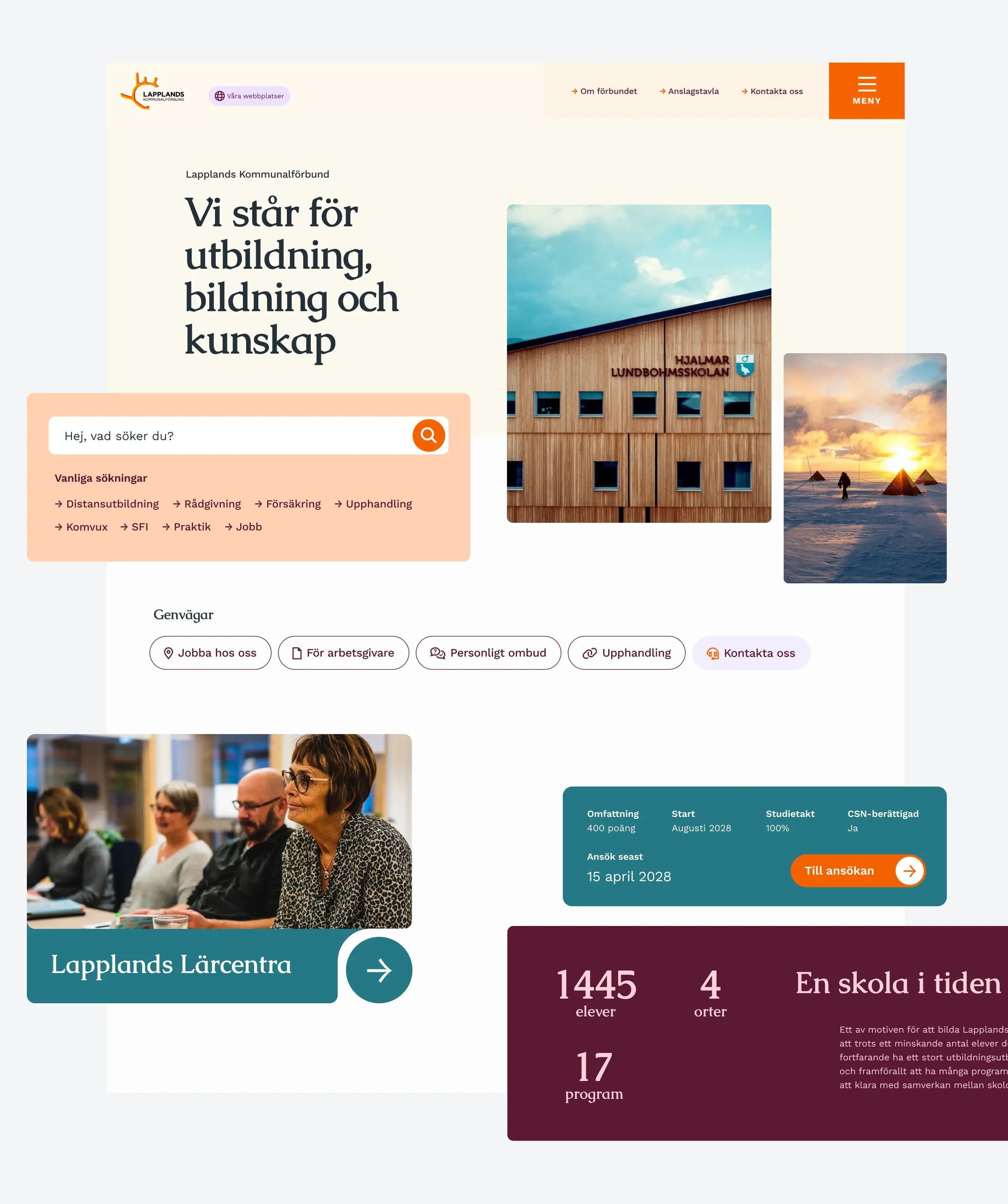 Designsystem och gränssnitt för Lapplands Kommunalförbund.