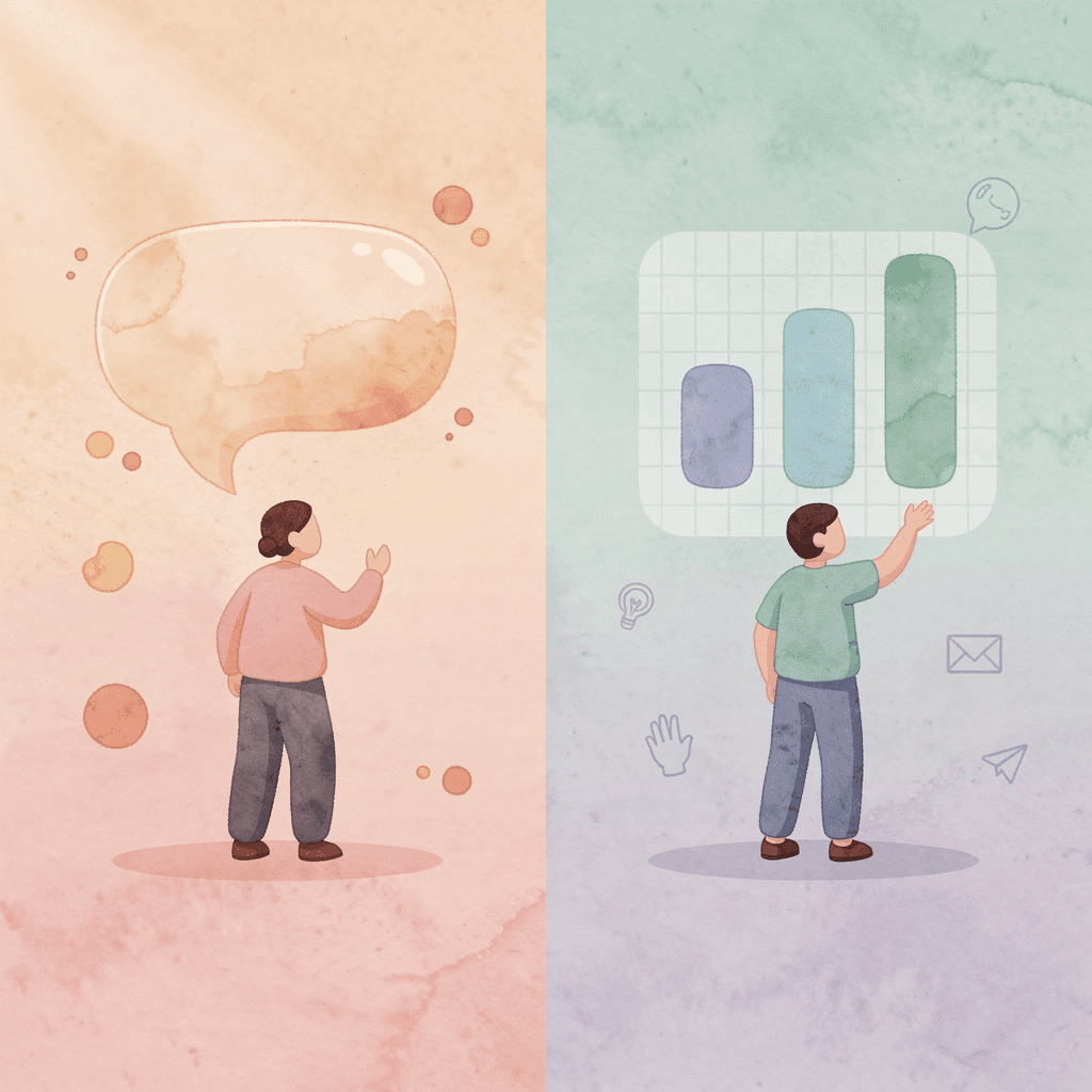 Scene showing two contrasting student approaches to college admissions