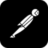 Postman logo on black and white