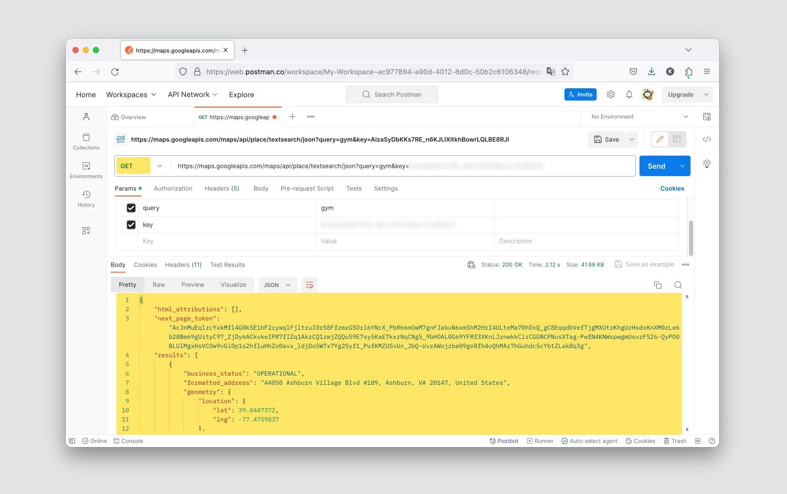 Debug your API request using Postman. 