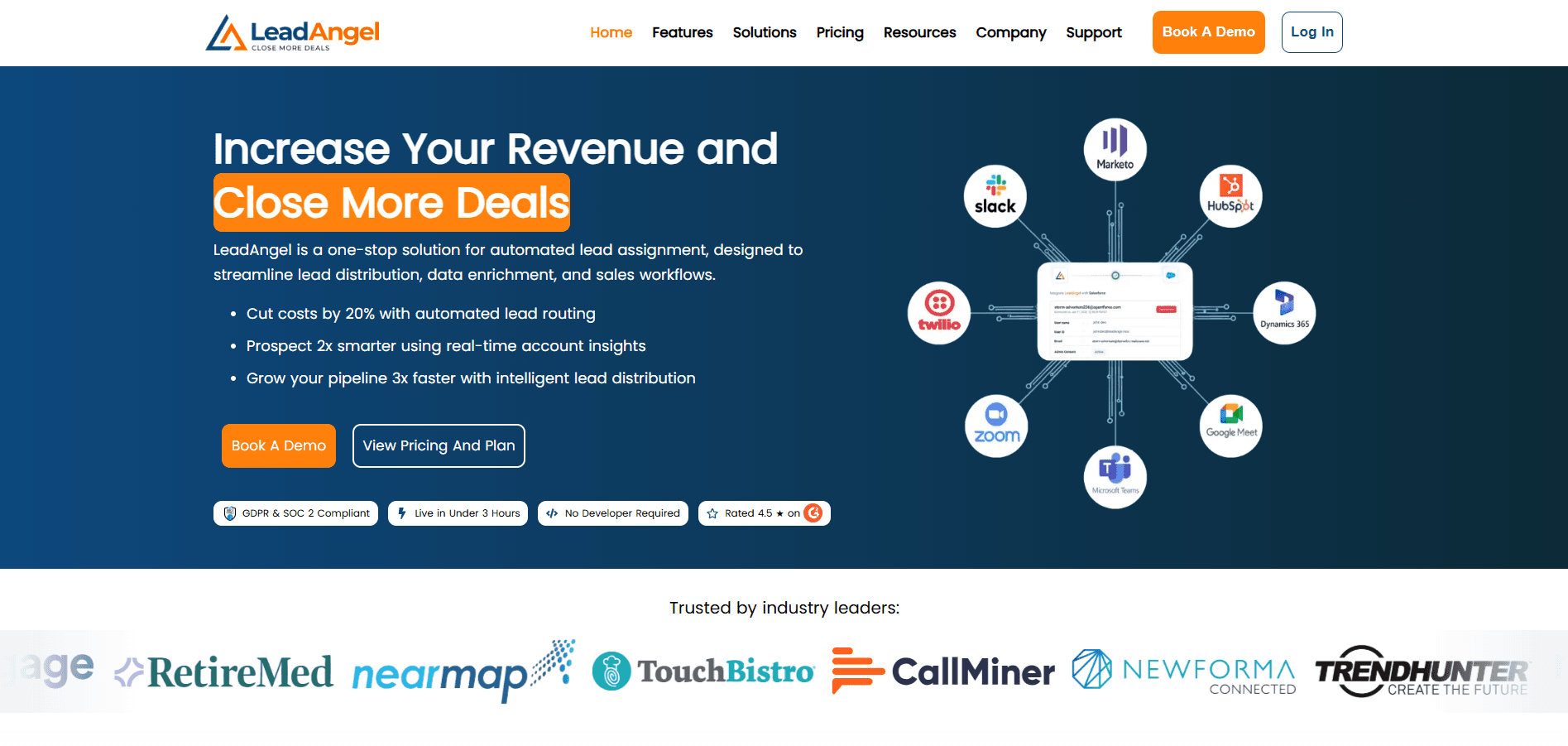 LeadAngel homepage