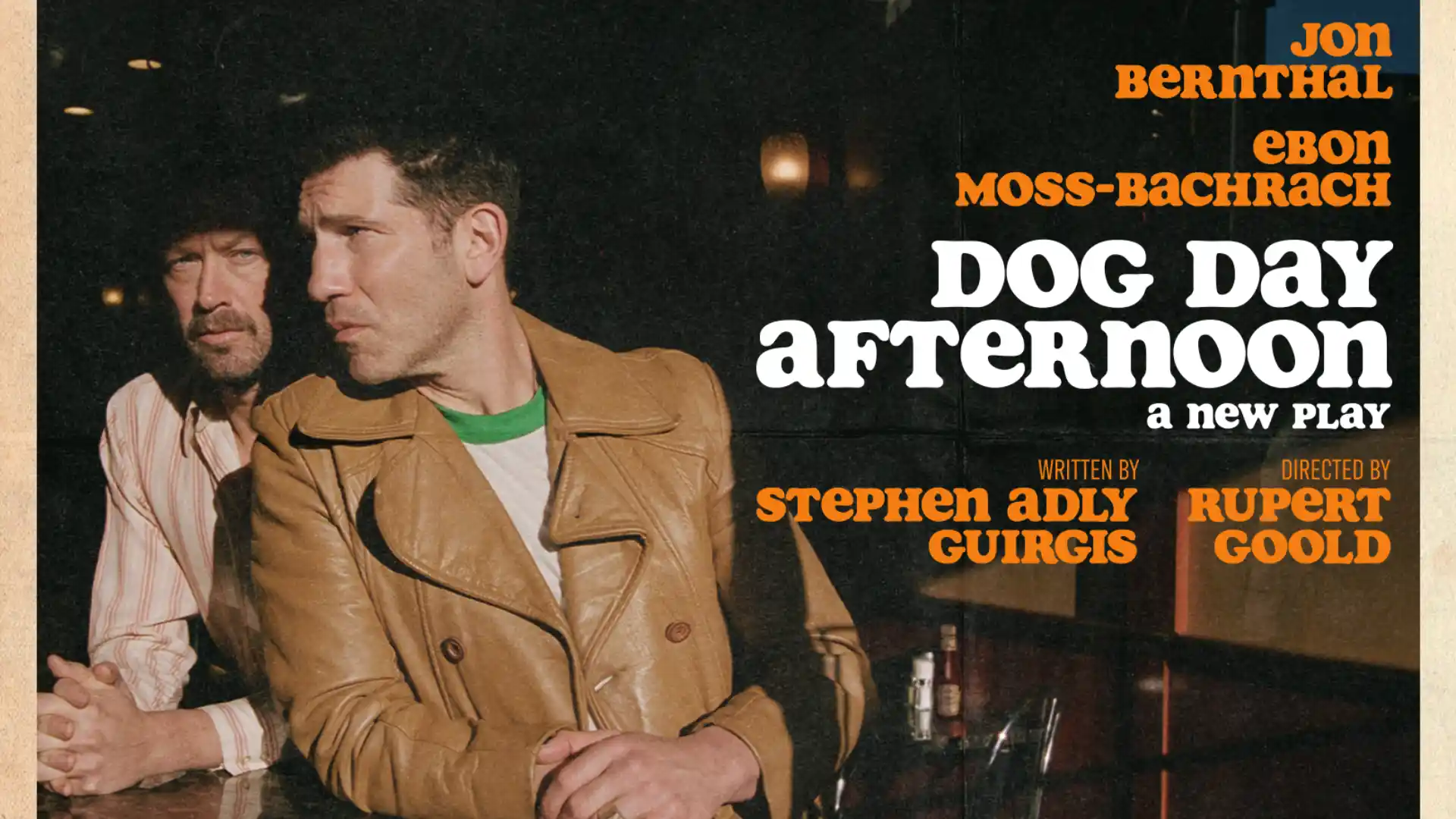 Dog Day Afternoon Broadway banner — the gripping true story comes to the New York stage