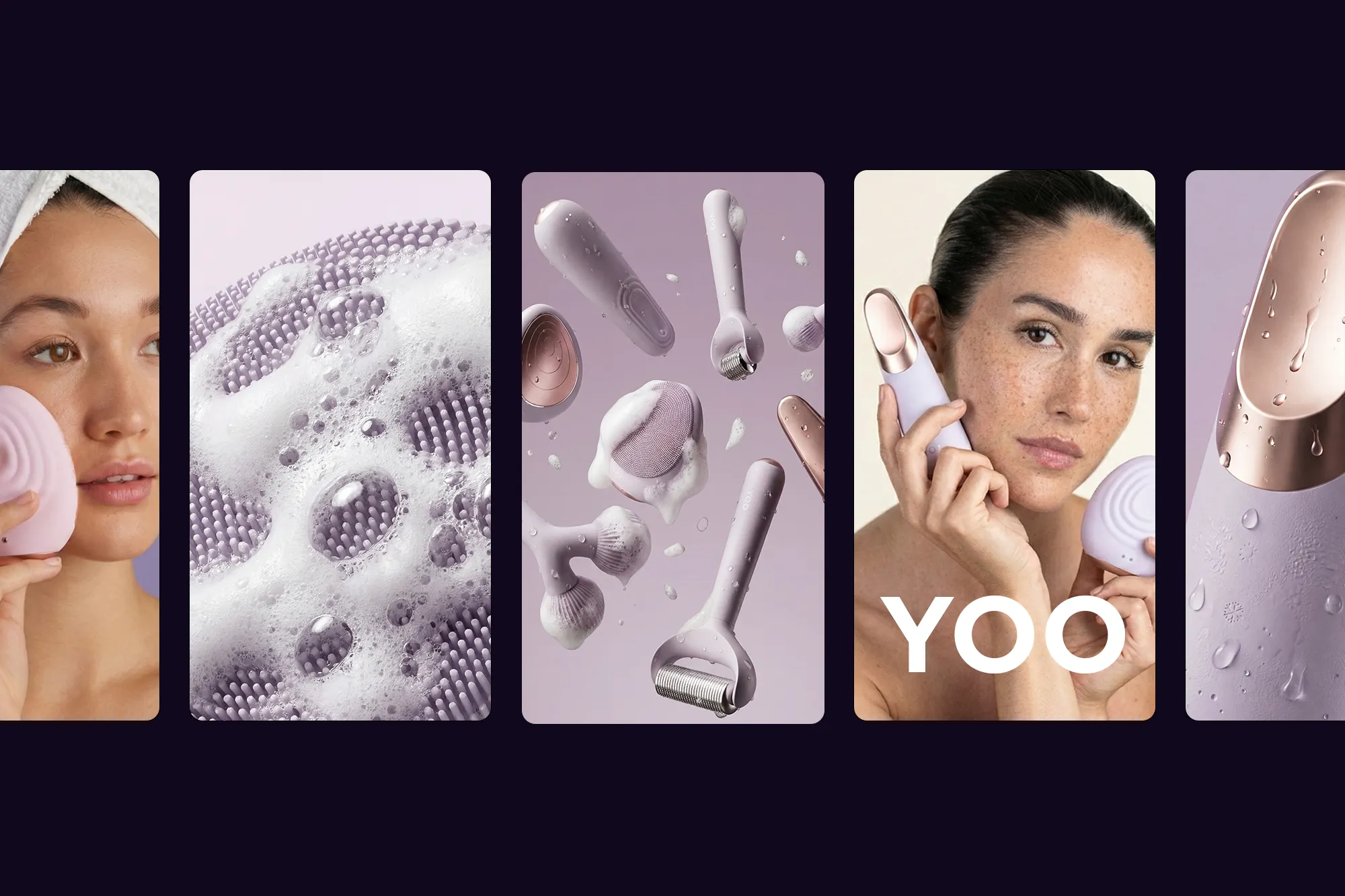 Streetside billboard with flyposters of the Batch.Works brand and illustrations