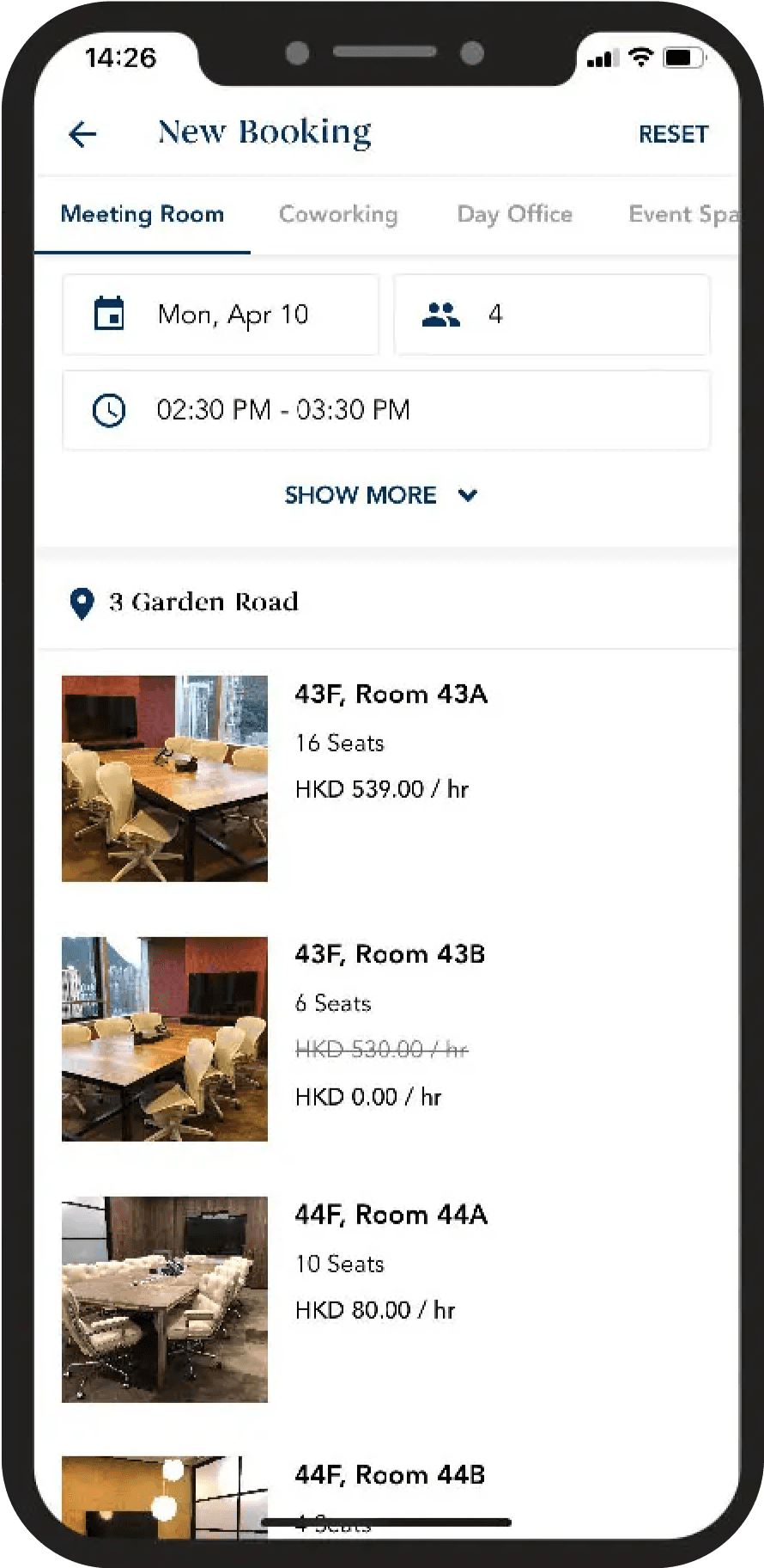 Book a Meeting Room via MyTEC App