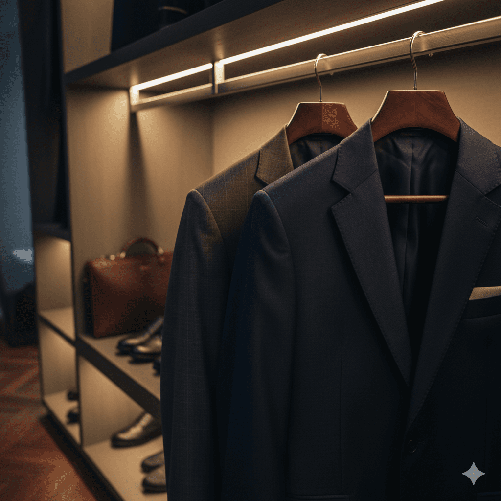 close-up of two tailored suits representing high-end business and leisure lifestyle M3M