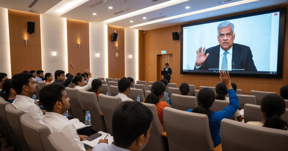 A Zoom class to learn politics from Ranil