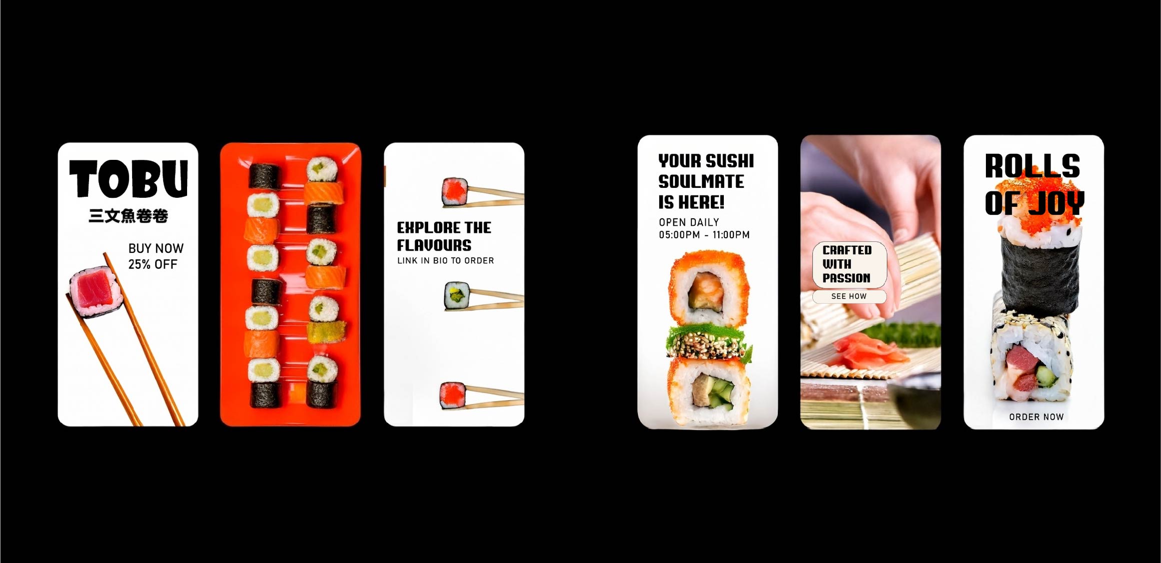 ig sushi story template