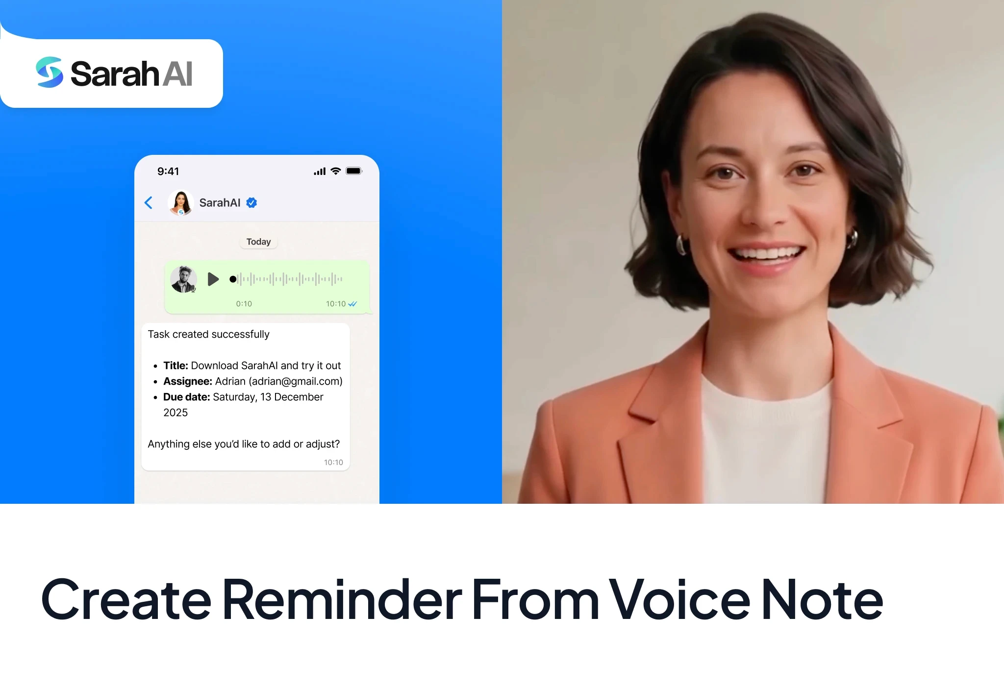 Create Reminder From Voice Note