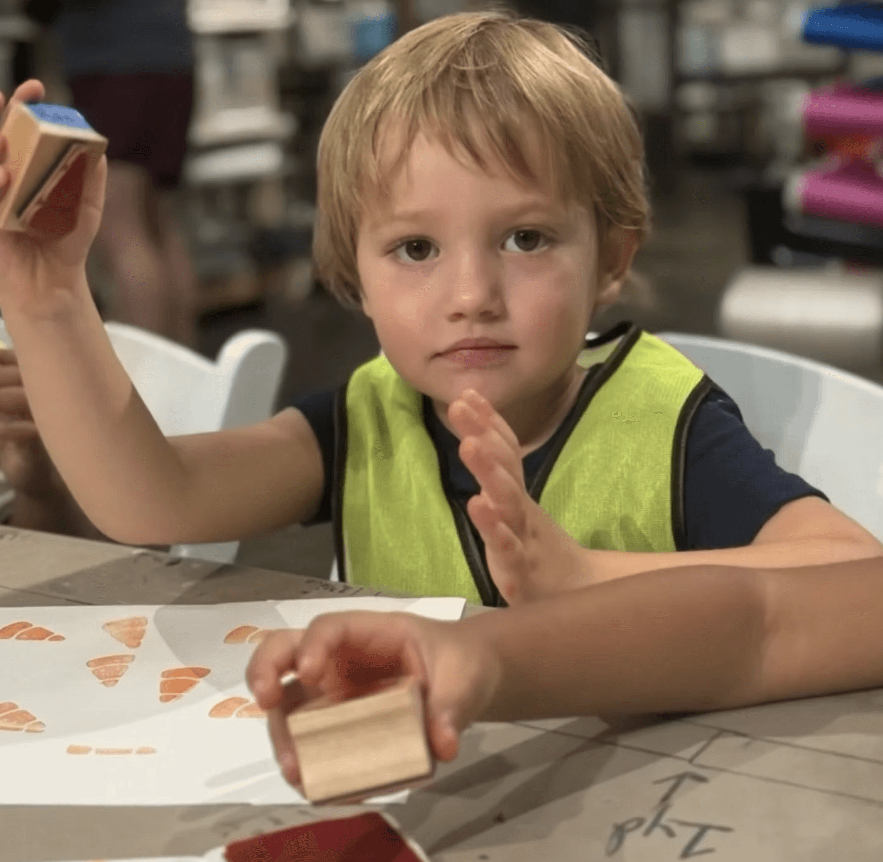 a close up of a bunch of craft items on a table
