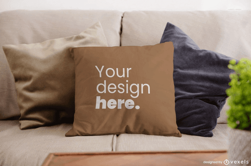 pillow on sofa mockup