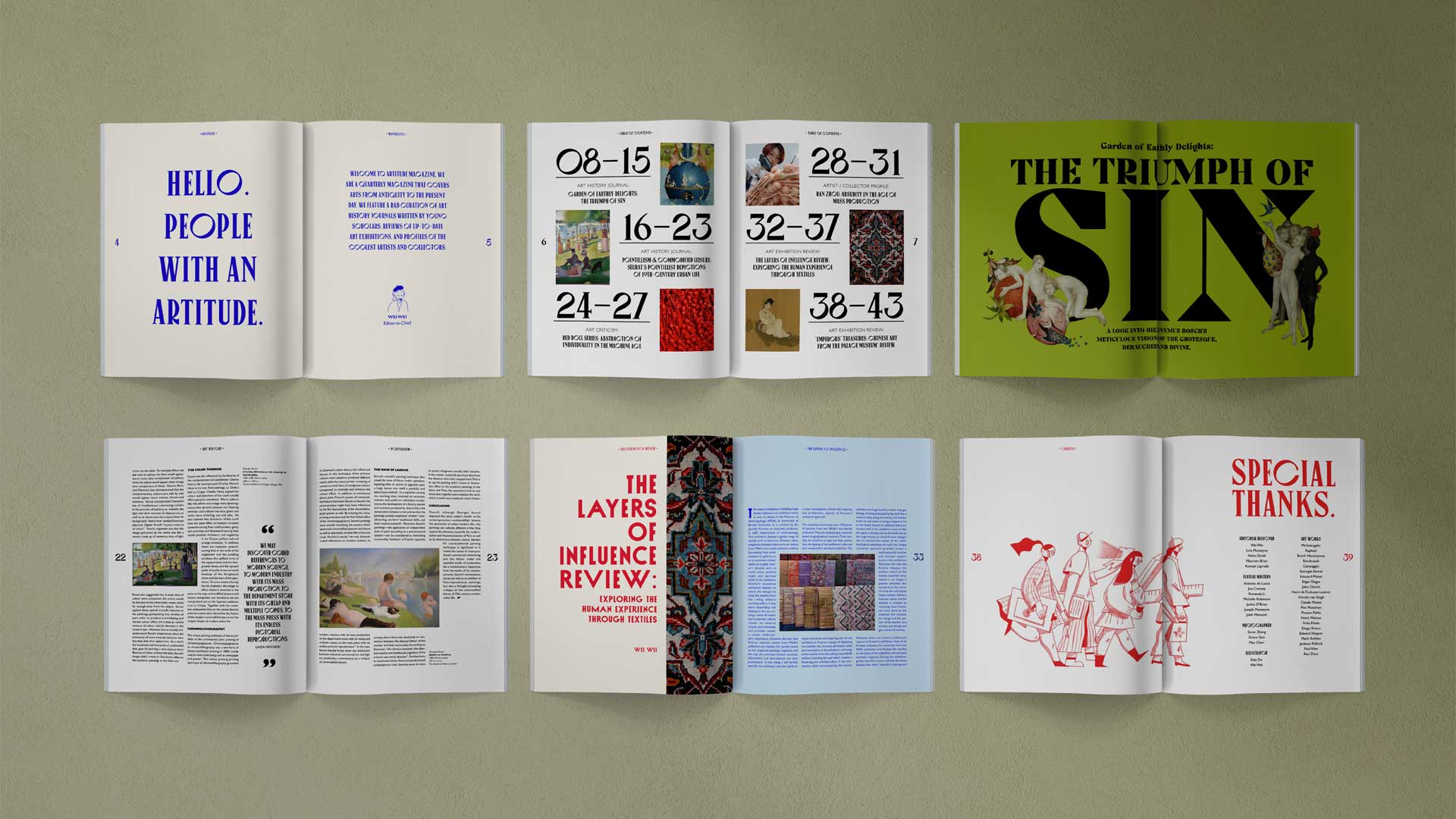 Wei Wei "artitude" magazine spread
