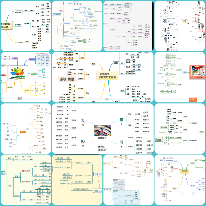 思维导图作品集展示