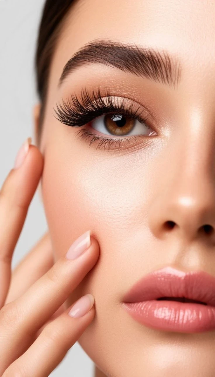 A modern black speaker illuminated by soft light, set against a green background.