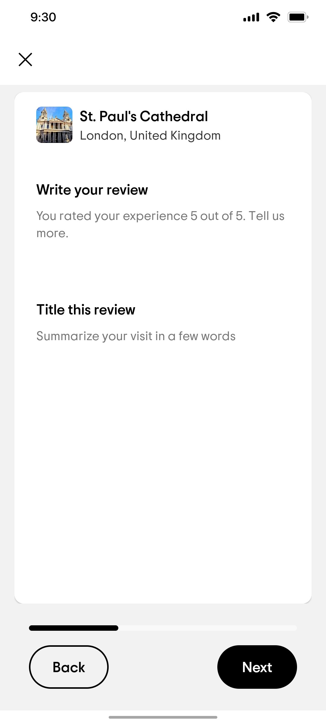 Tripadvisor Your Review Page Screen