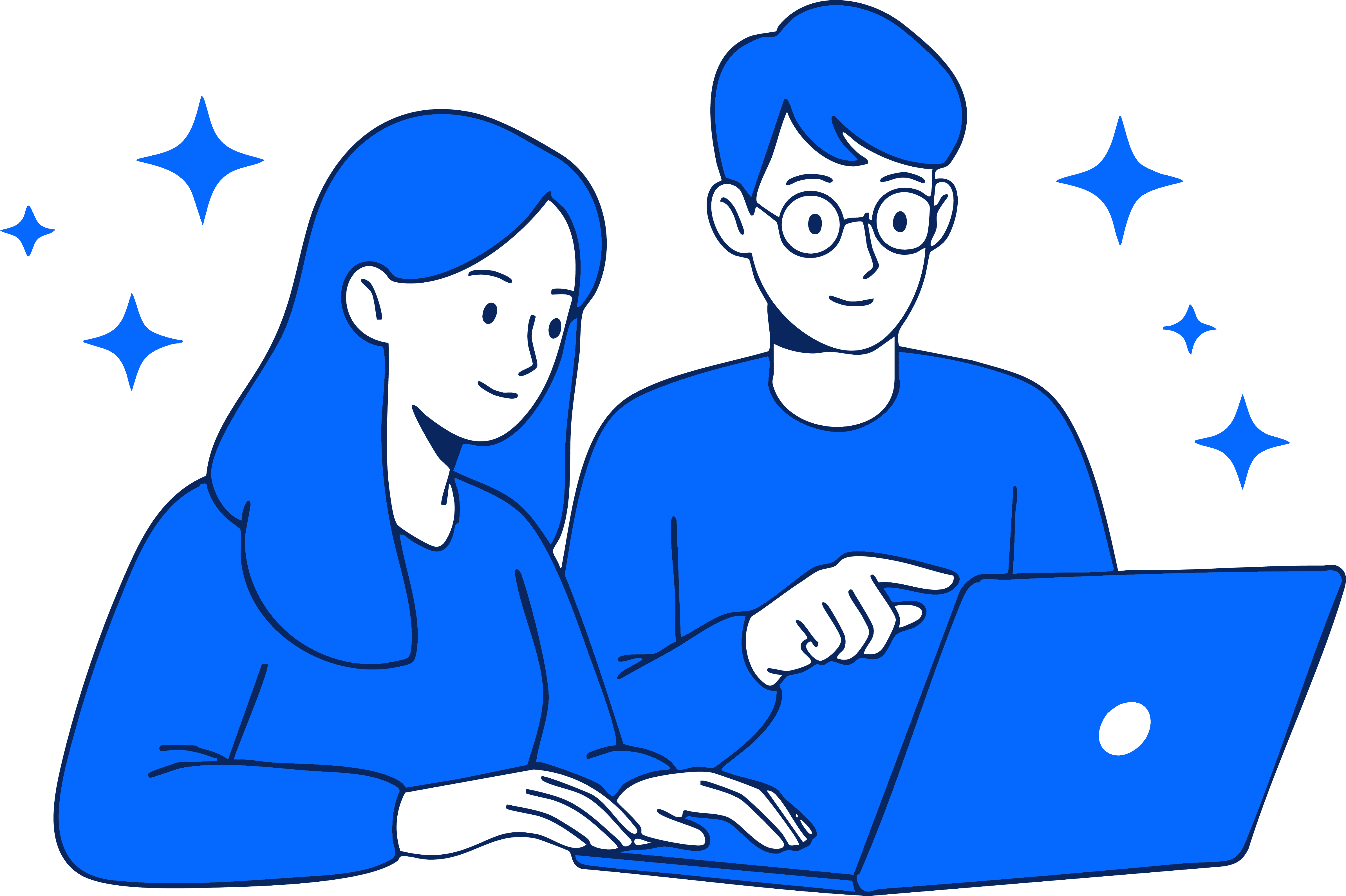 students on a laptop
