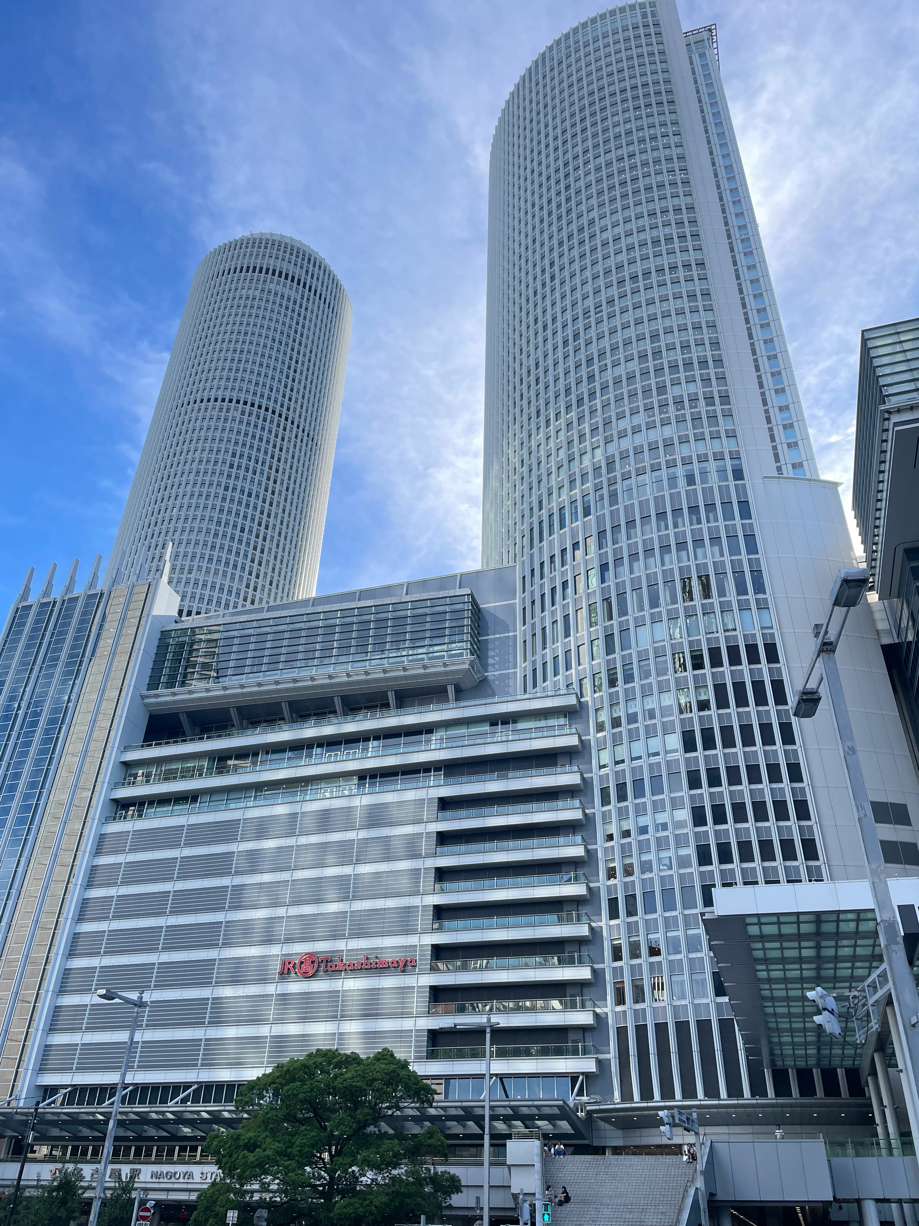 a group of tall buildings sitting next to each other