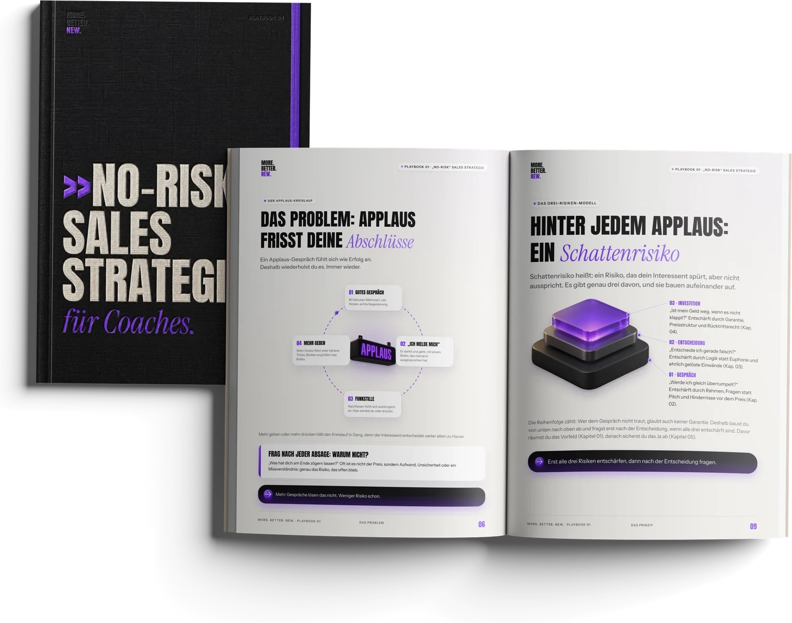 Das No-Risk Playbook aufgeschlagen: Applaus-Kreislauf und Drei-Risiken-Modell