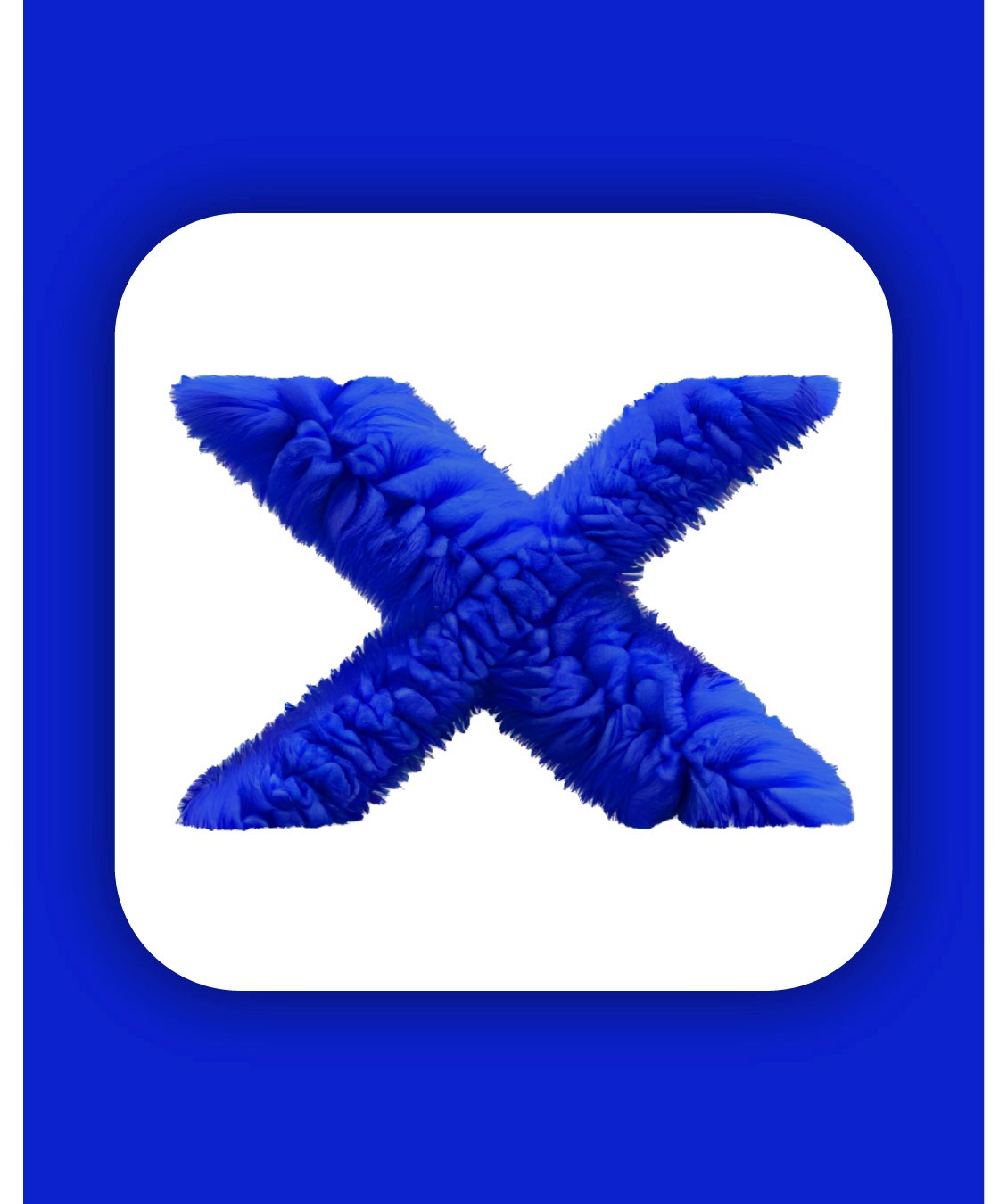 3D-rendered blue “X” logo on a white background, representing Conxept’s soft-launch service—a low-pressure, first-step collaboration phase for small brands.