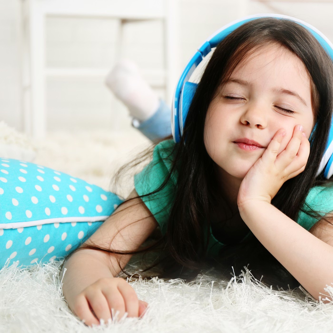 Girl with headphones