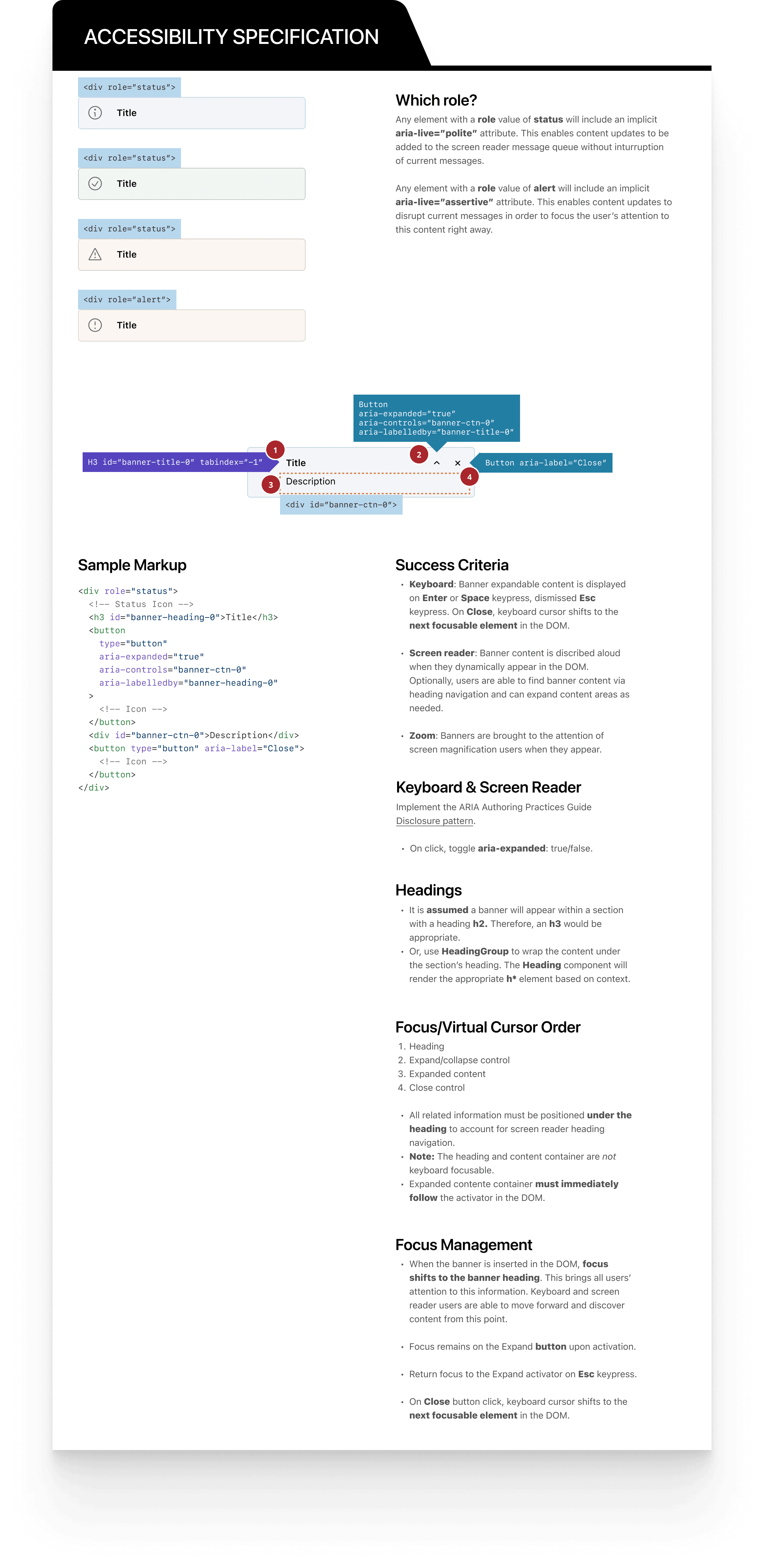 Accessibility spec