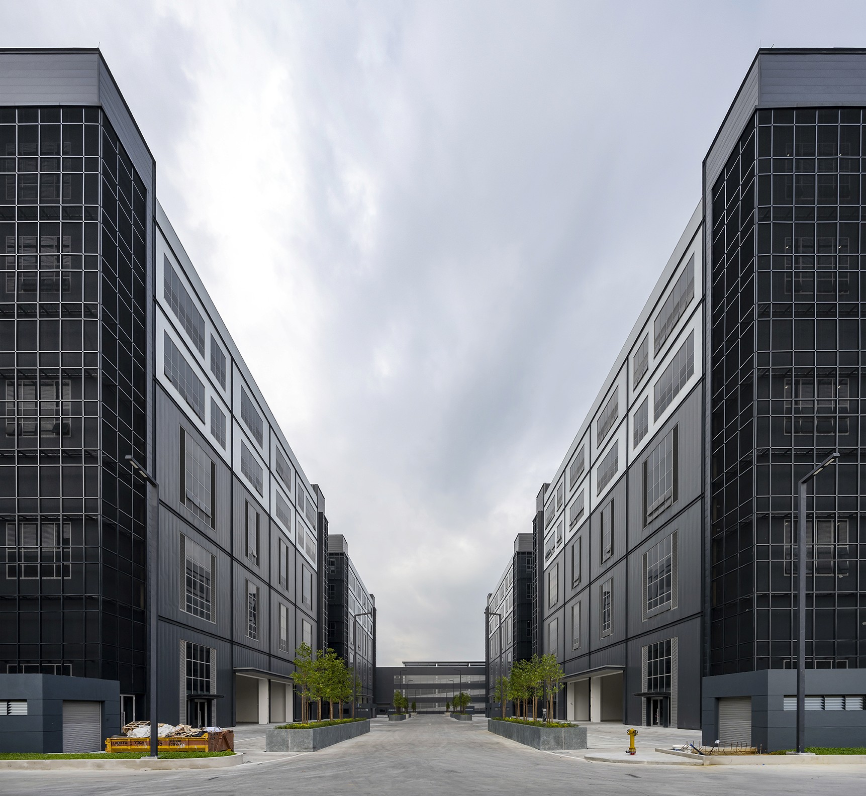 Exterior view of Hap Seng Industrial Hub project by Asima Architects
