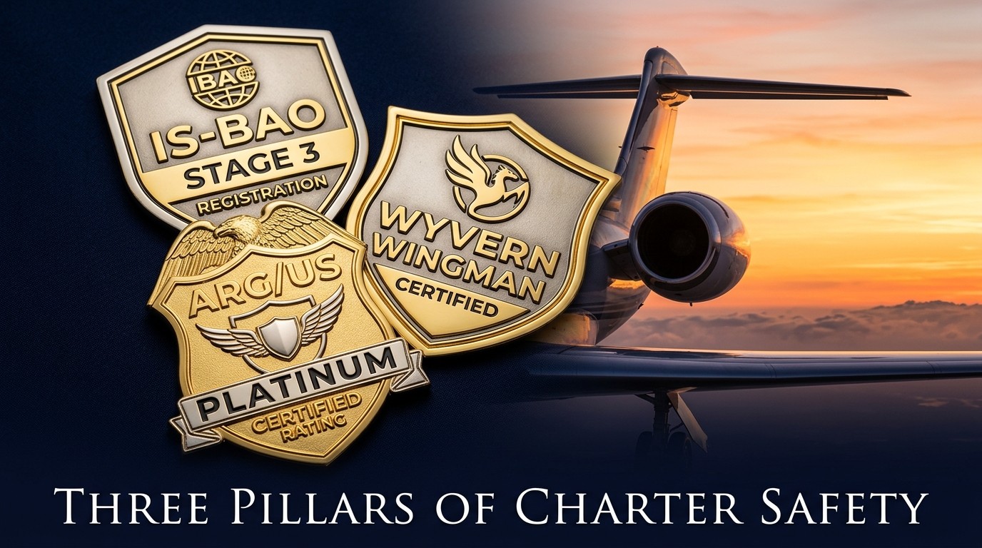전용기 예약 안전 검증 가이드 - ARG/US Wyvern IS-BAO 인증 확인 Air Charter Korea