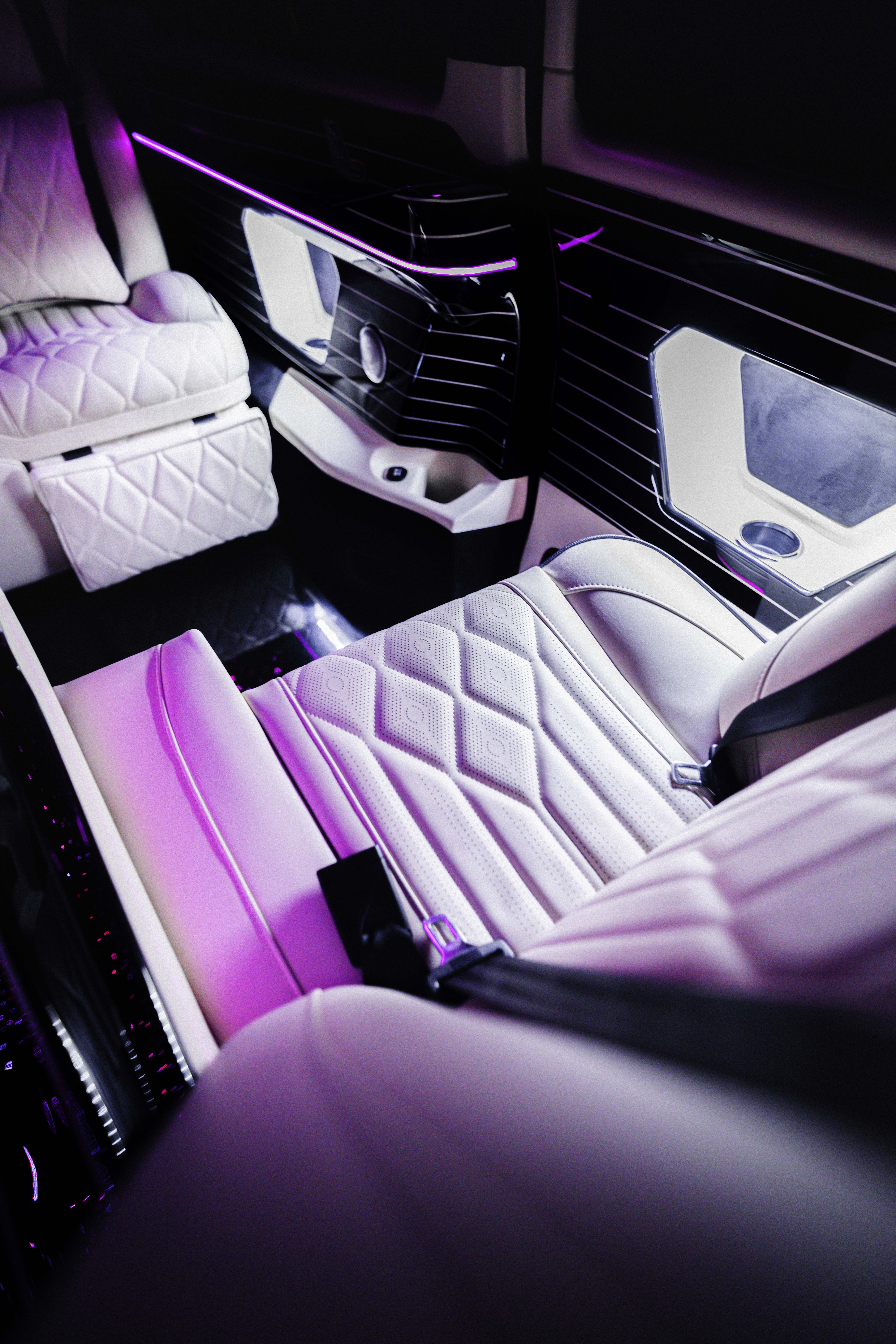 Luxury car interior lighting and ambience